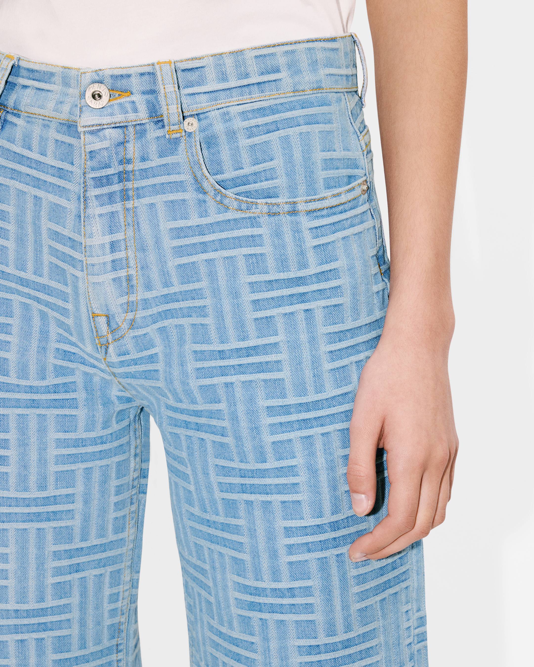 KENZO Weave' SUMIRE cropped wide jeans in japanese denim
