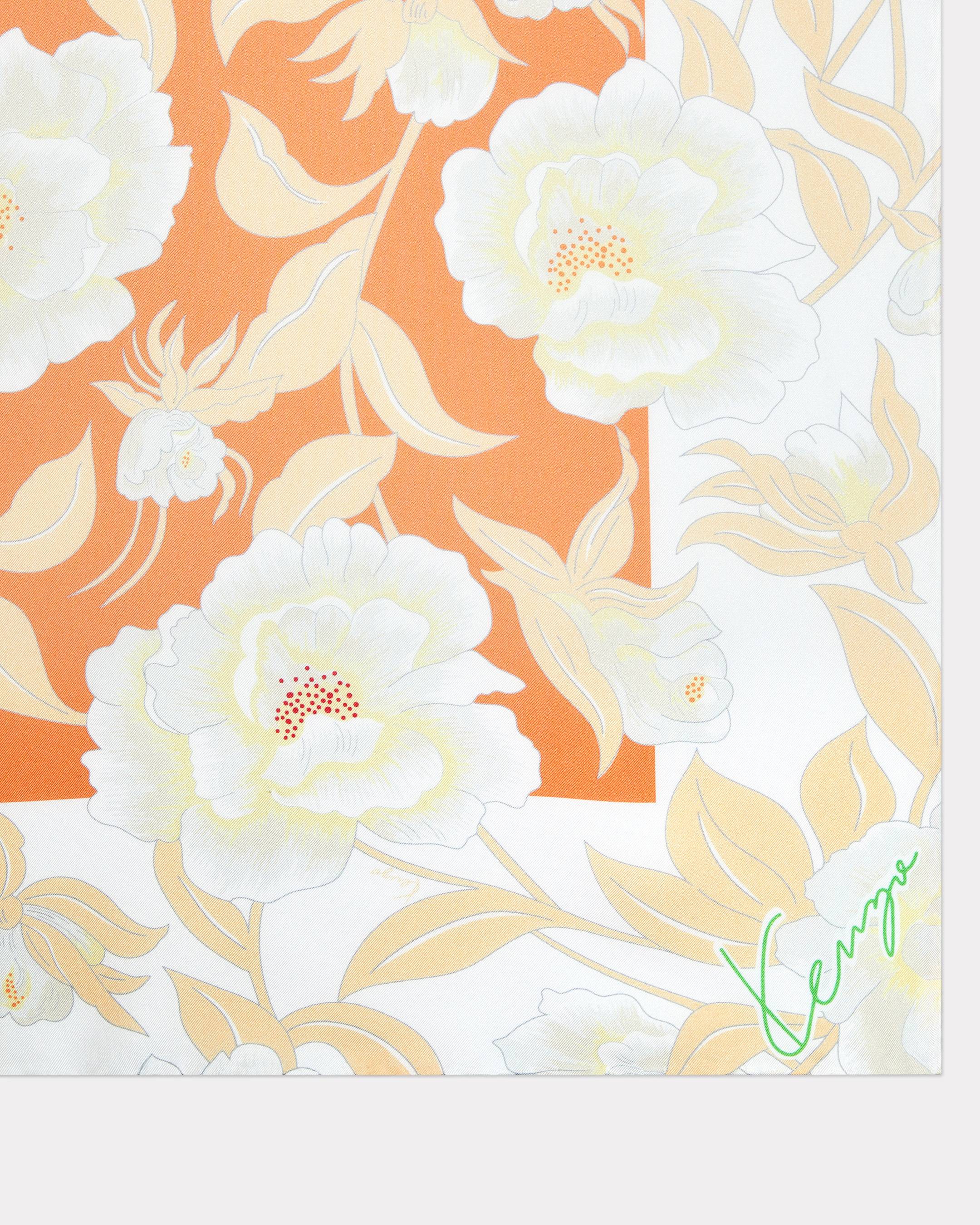 KENZO フロラルハタンスカフ FF52EW320PEC 99 KENZO Ponies' silk square | KENZO