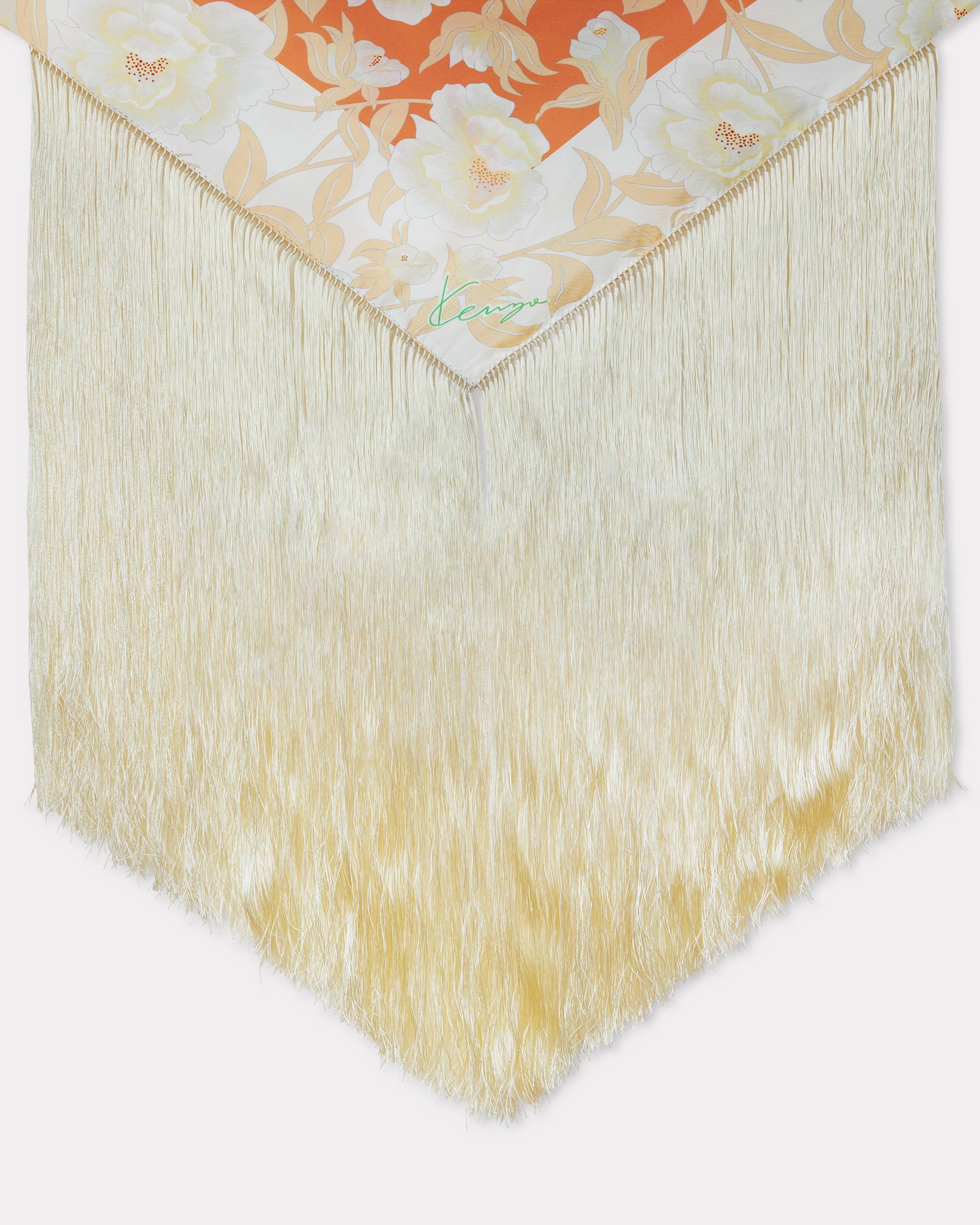 国内発送/KENZO/'KENZO Peonies' タッセル トライアングル KENZO Peonies' large tassel triangle in silk | KENZO