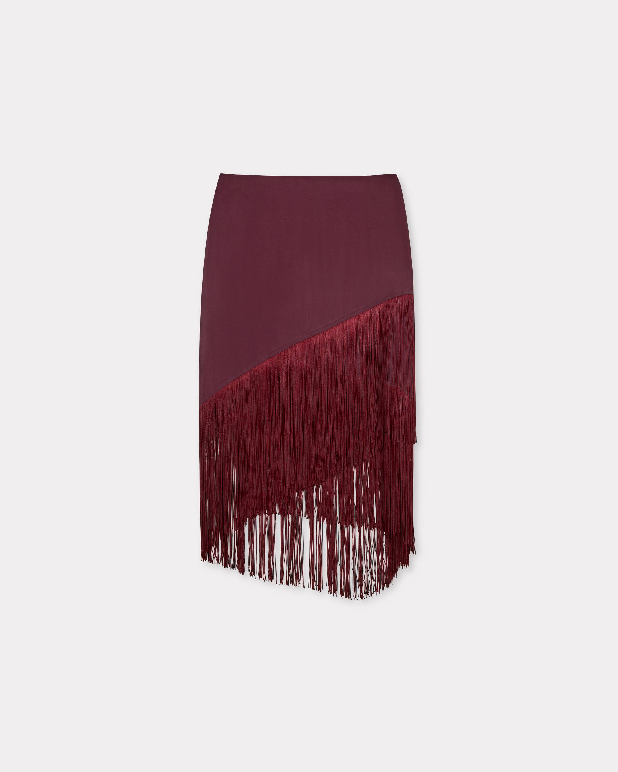 KENZO Fringed Skirt Grenat - Womens Size 40
