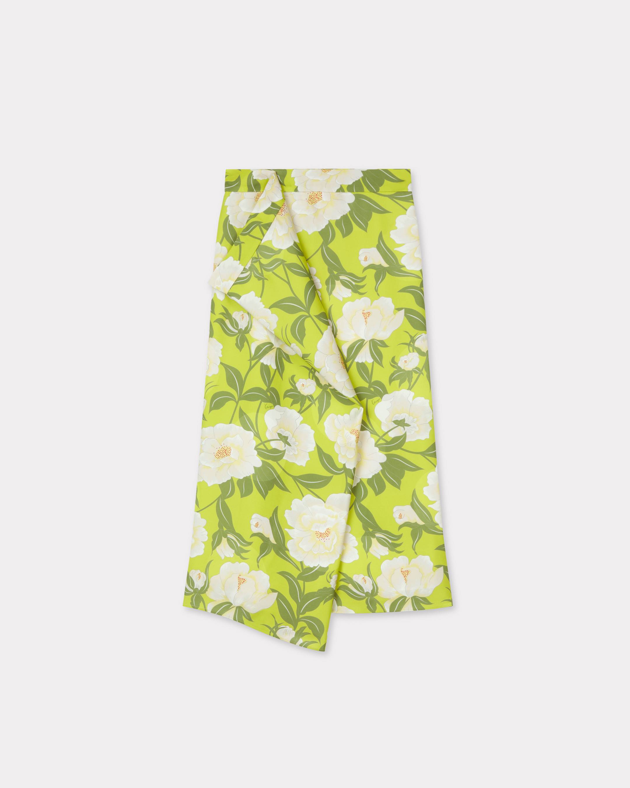 KENZO 'Kenzo Peonies' Midi Skirt Absinthe - Womens One Size