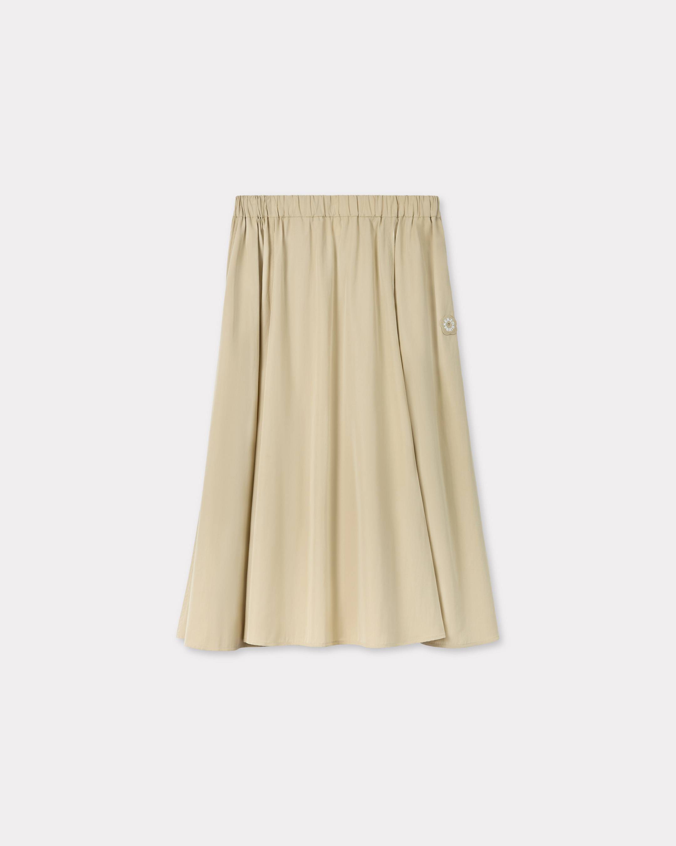KENZO 'Boke Flower 2.0' Midi Skirt In Technical Cotton, Beige, Womens , Xl