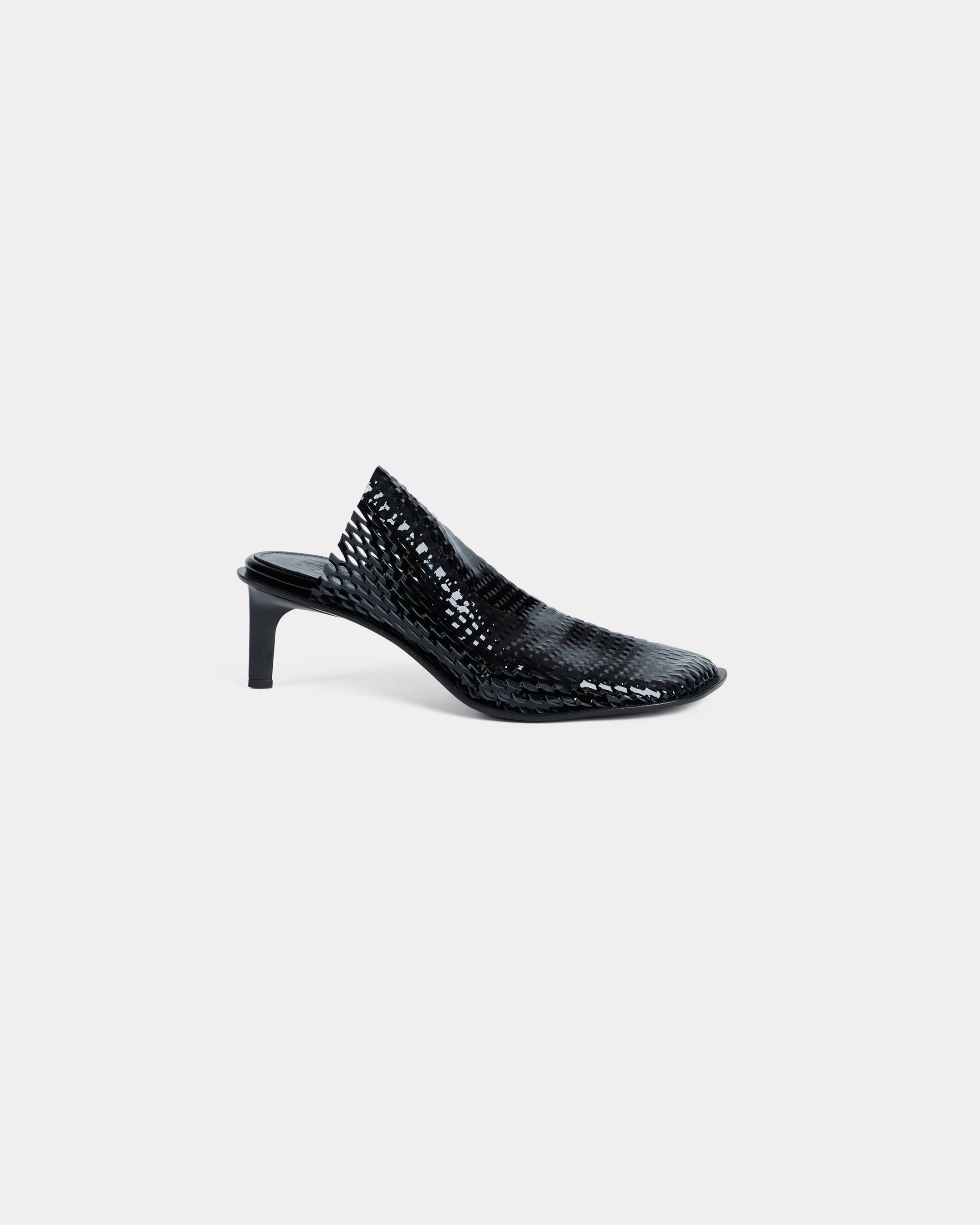 KENZO-Shomi' heeled mules in perforated leather | KENZO