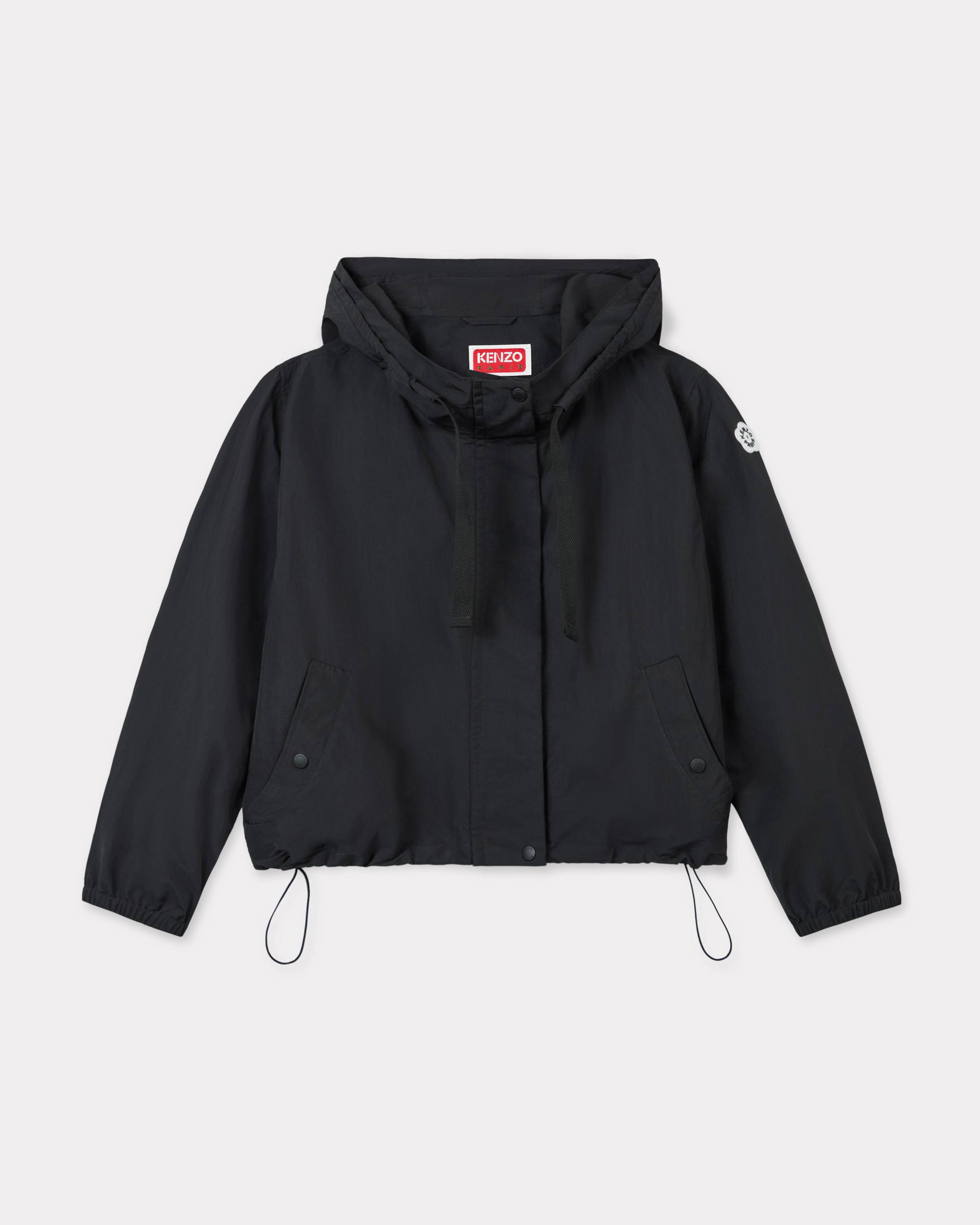 KENZO 'Boke Flower 2.0' Short Windbreaker, Woman, Black, Size M, Nylon