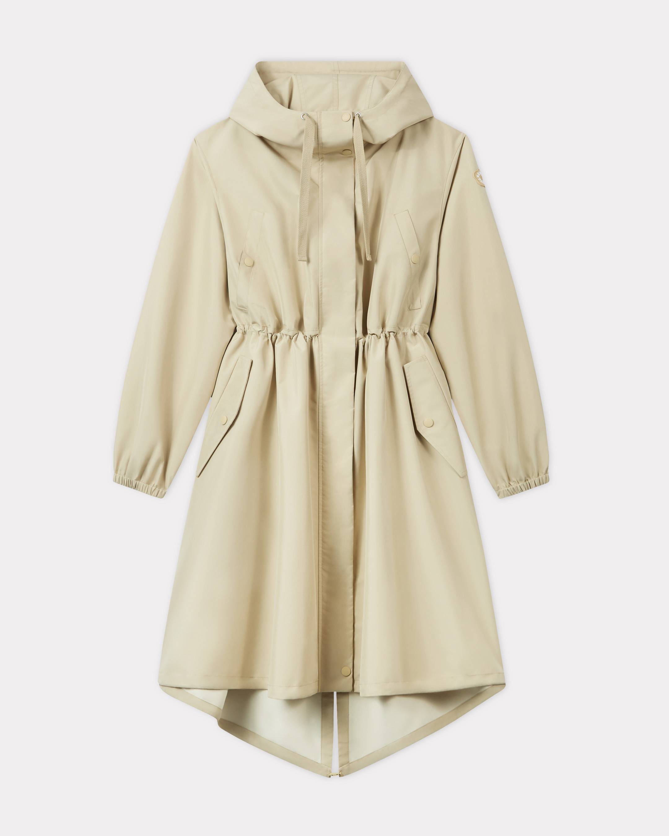 KENZO 'Boke Flower 2.0' Long Windbreaker, Woman, Beige, Size L, Polyester