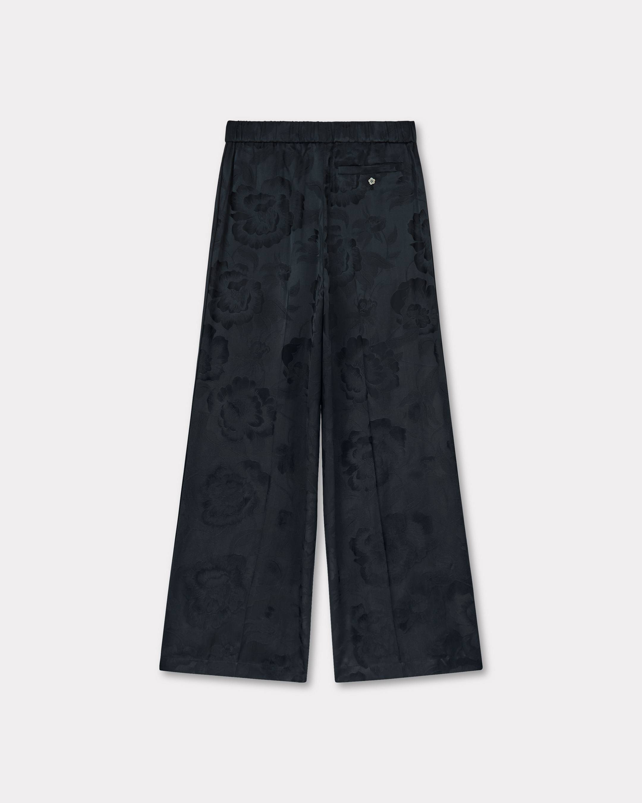 パンツ KENZO 'Kenzo Peonies' pants KENZO 'KENZO Peonies' cropped pants in cotton linen jacquard
