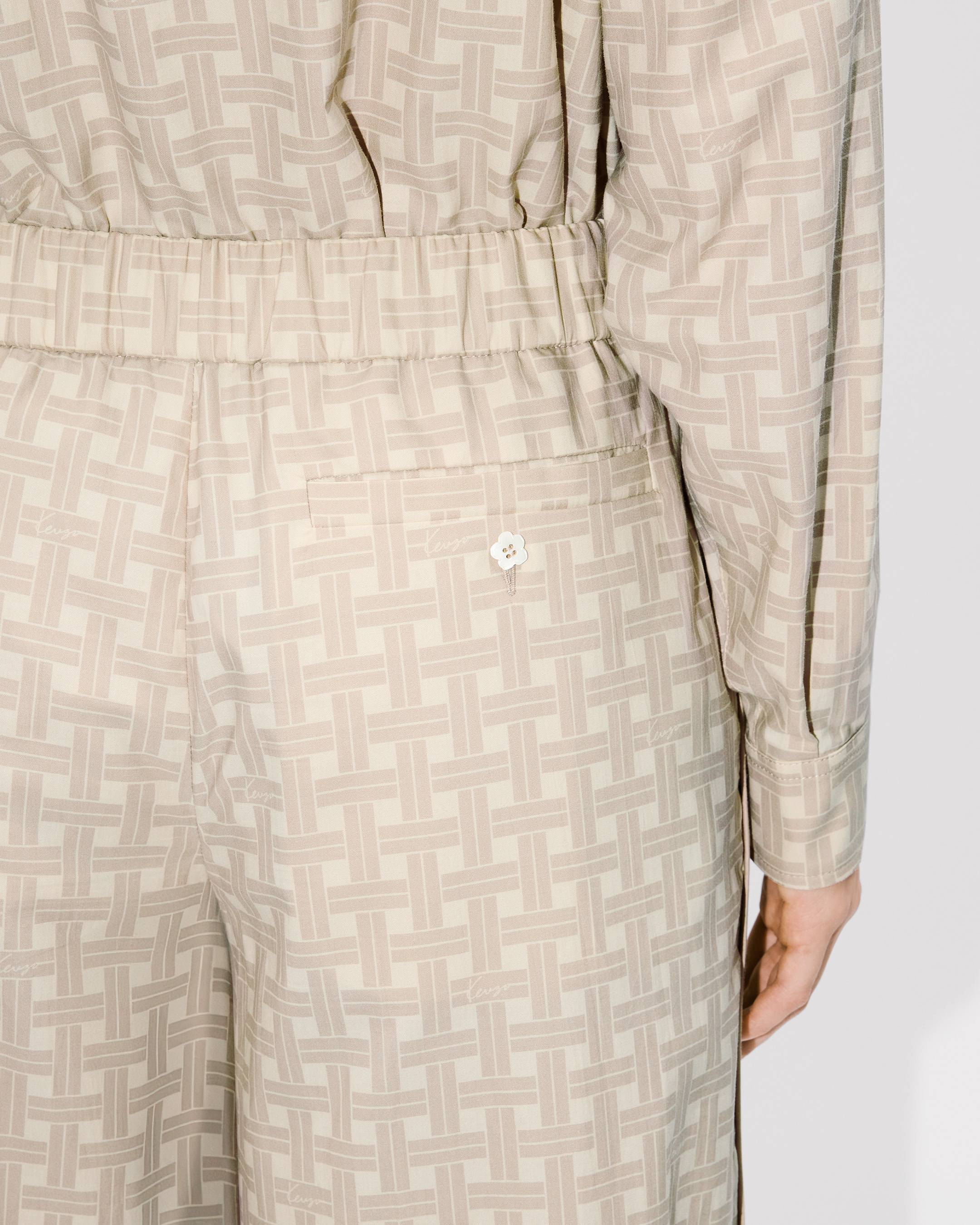 KENZO Weave' pyjama pants in mixed twill cotton | Women's