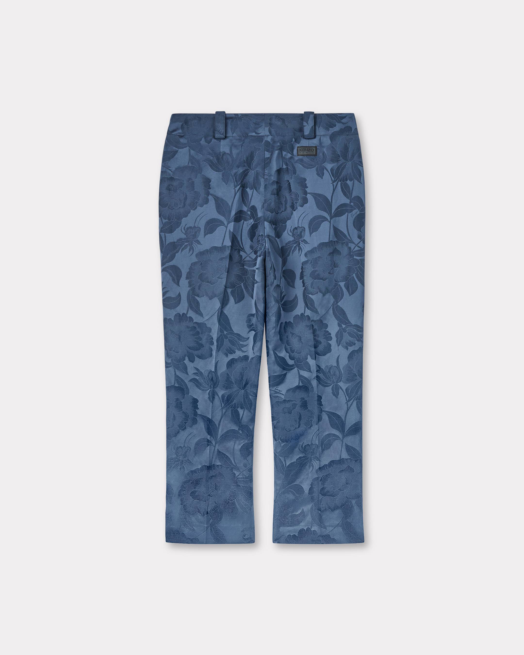 パンツ KENZO 'Kenzo Peonies' pants Multicolor KENZO Peonies' cropped pants in cotton linen jacquard