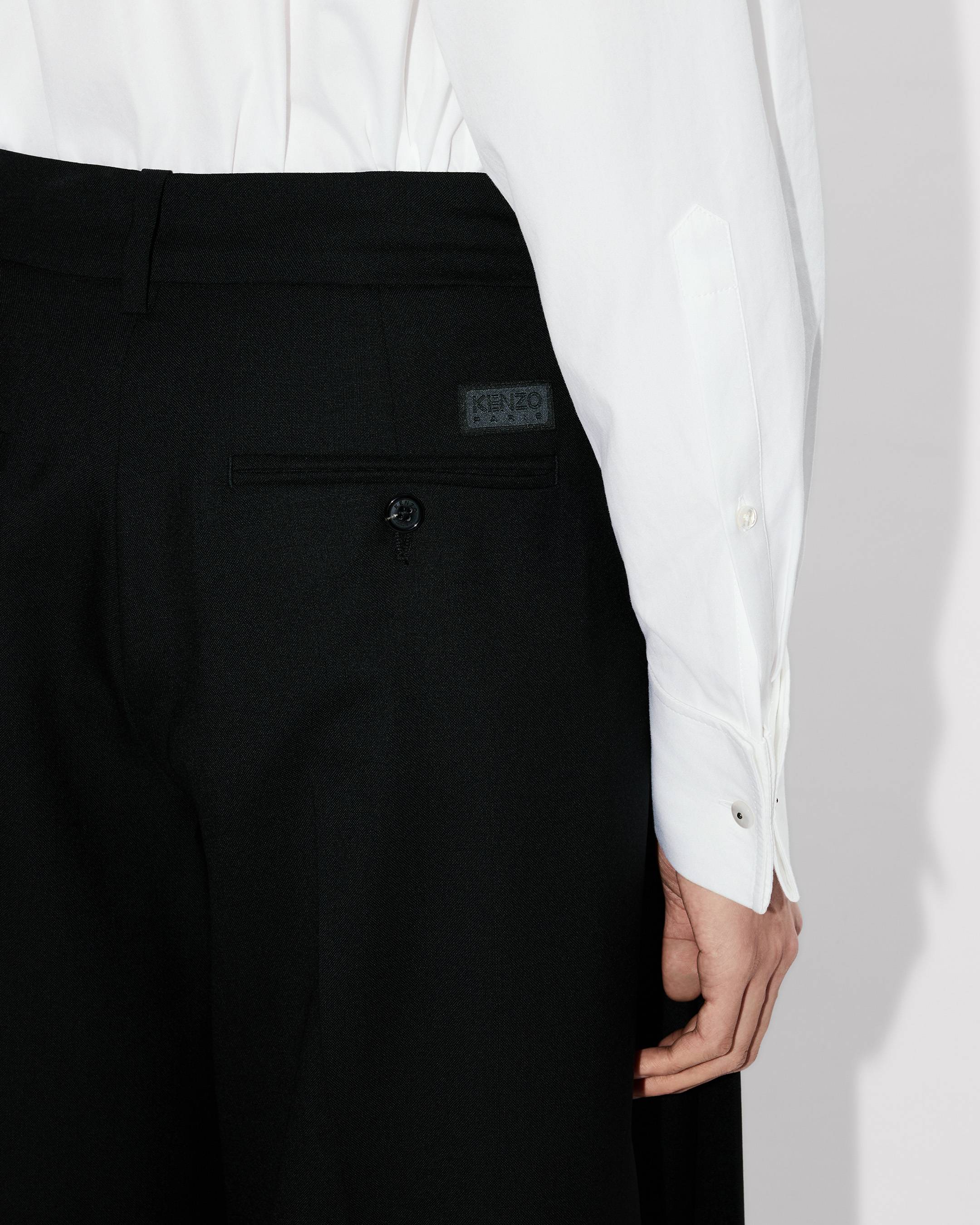 Hose mit weitem Bein aus Schurwolle