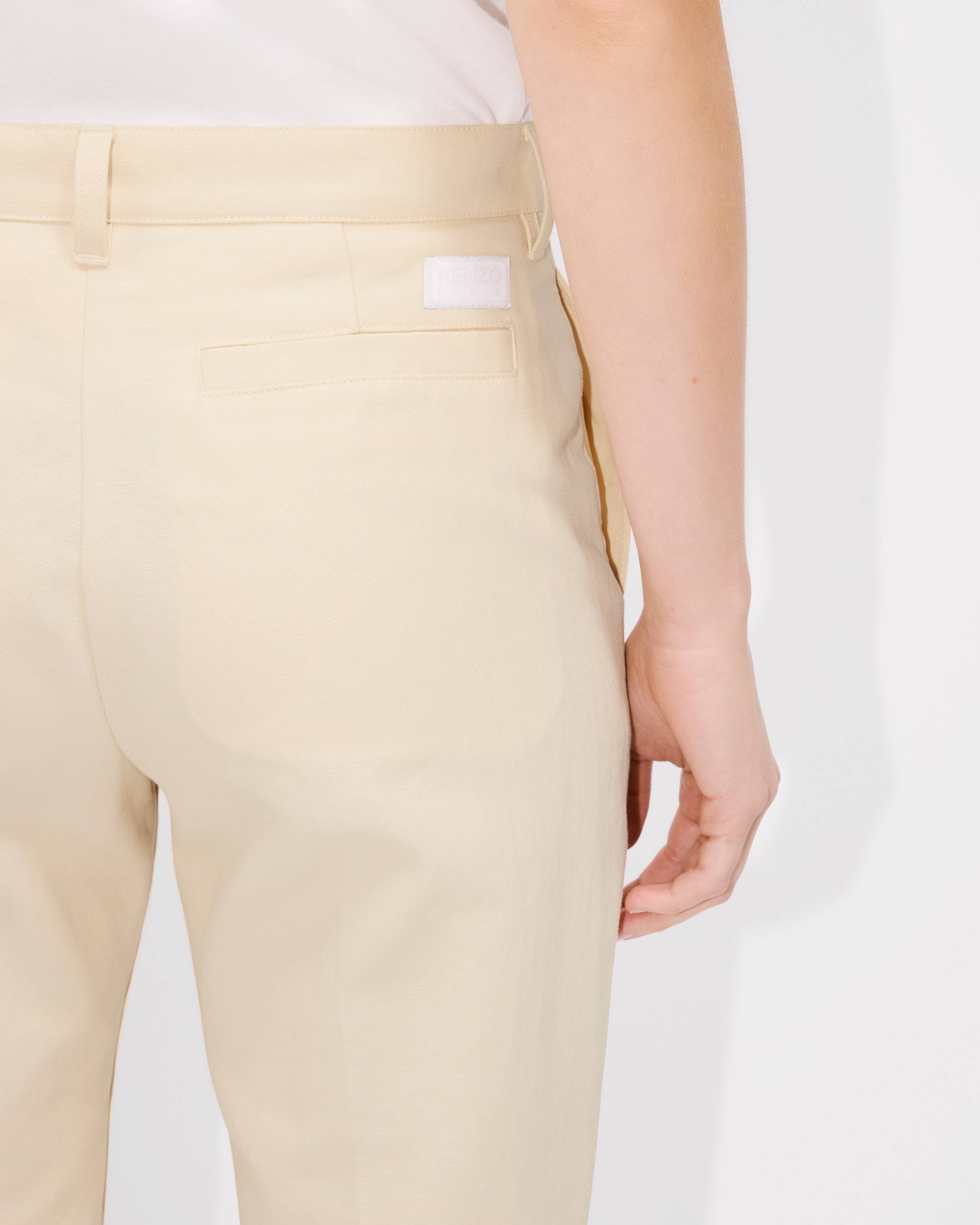 パンツ KENZO Women Straight Pants FD52PA077 9FB 11 Beige Kenzo trousers women's beige color FF52PA1059FI.11 at PRM US
