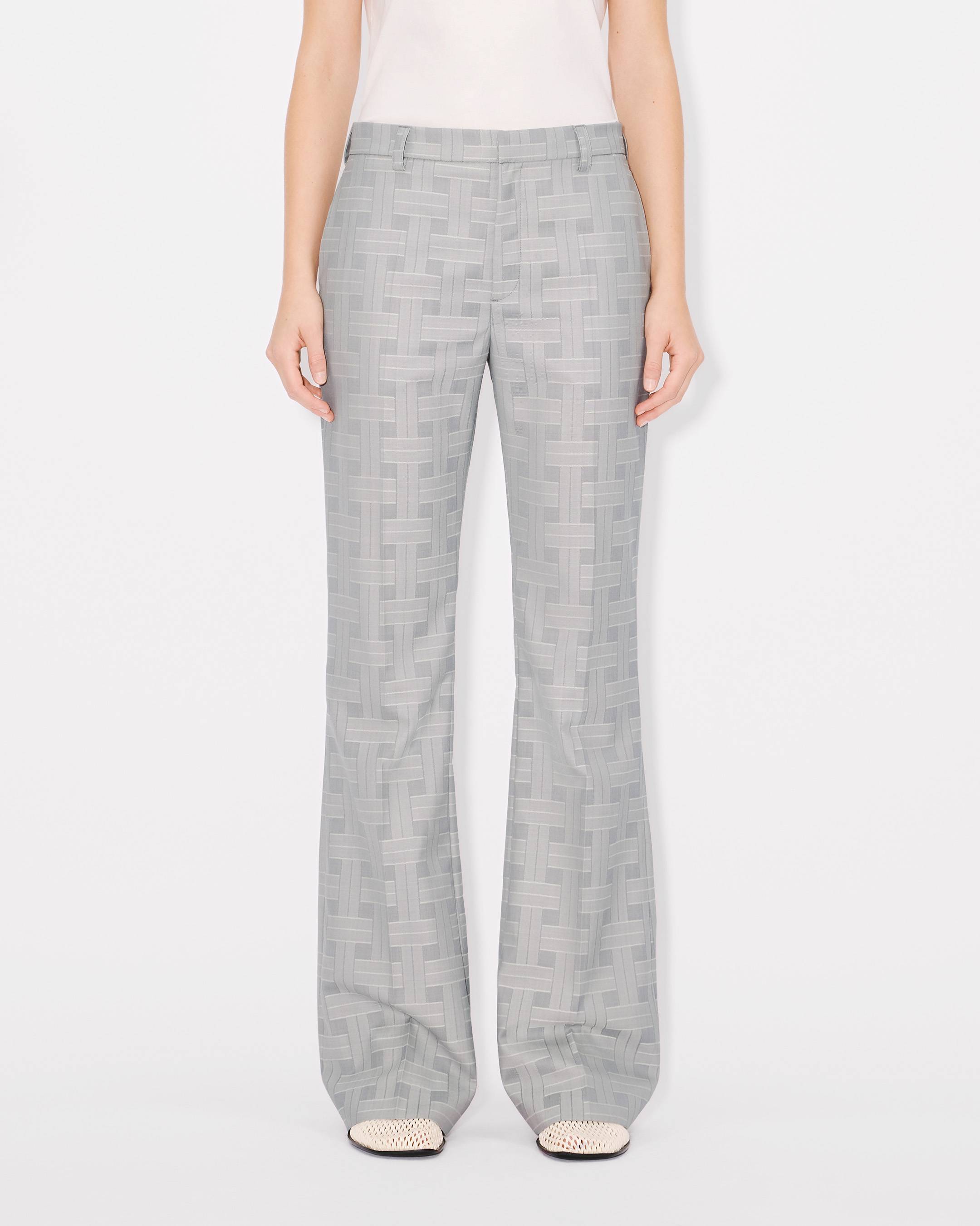 KENZO Weave' flared pants in jacquard wool | Women's | KENZO
