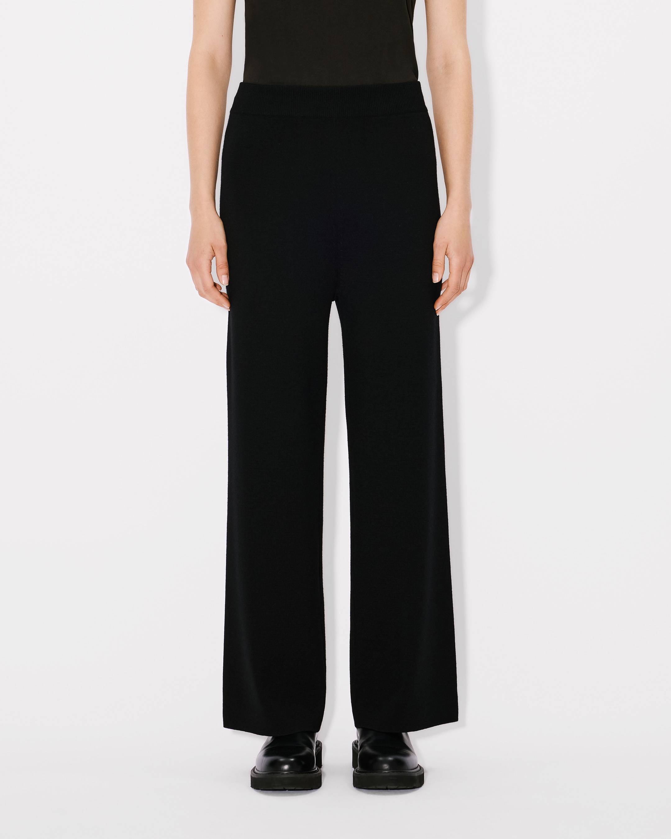 KENZO Pop' embroidered straight pants in merino wool