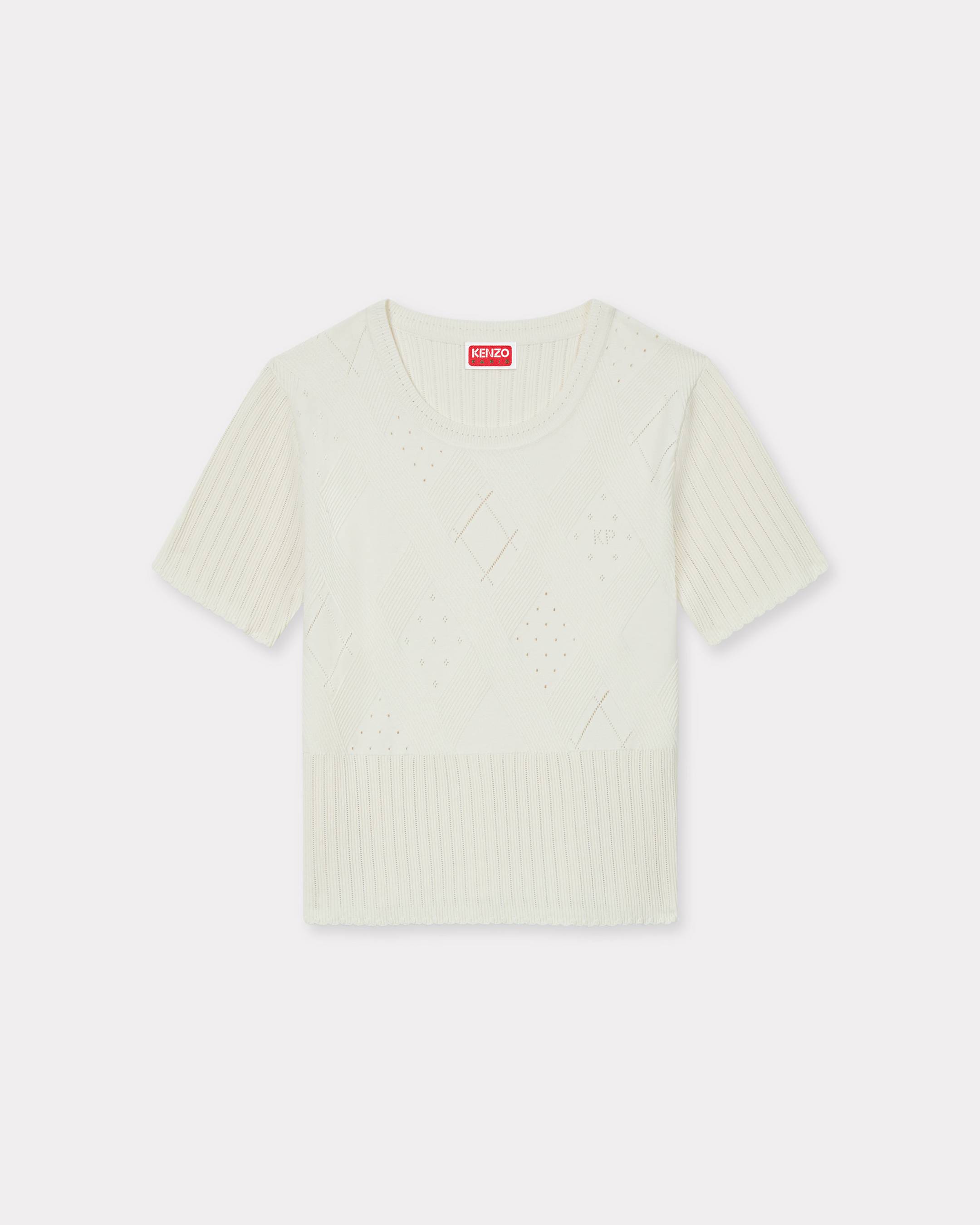KENZO Top In Stretch Lace Off White - Womens Size Xl