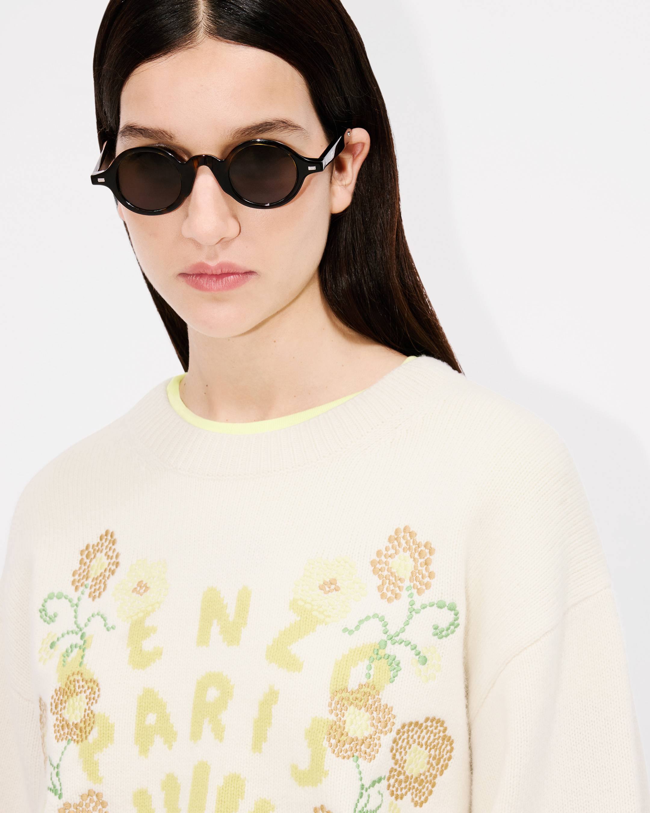 KENZO｜ (FF5 5TS533 4SG 02) KENZO Jungle Flower' embroidered wool jumper | Women's | KENZO