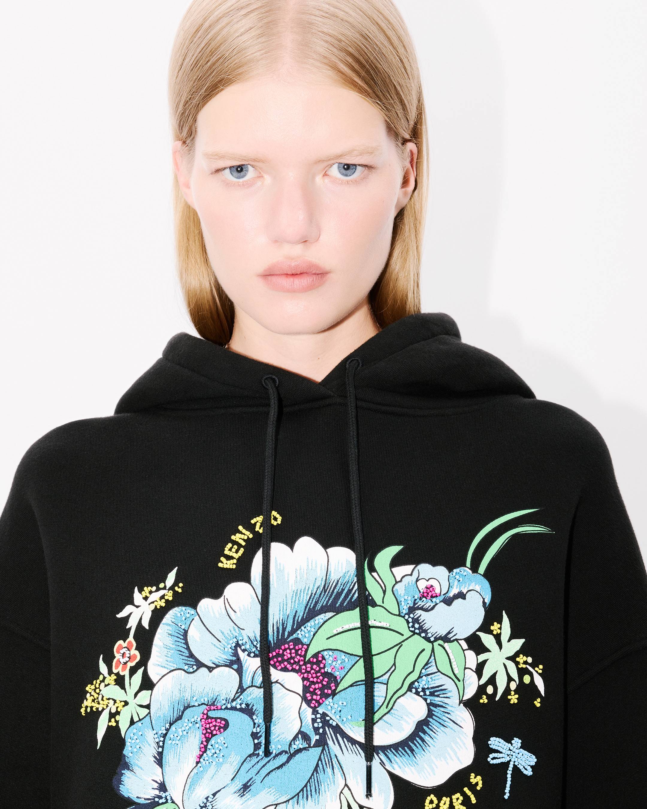 KENZO｜SWEATSHIRTS (FE5 5SW184 4MF 99J) KENZO Peonies' batwing sweatshirt in cotton | Women's | KENZO
