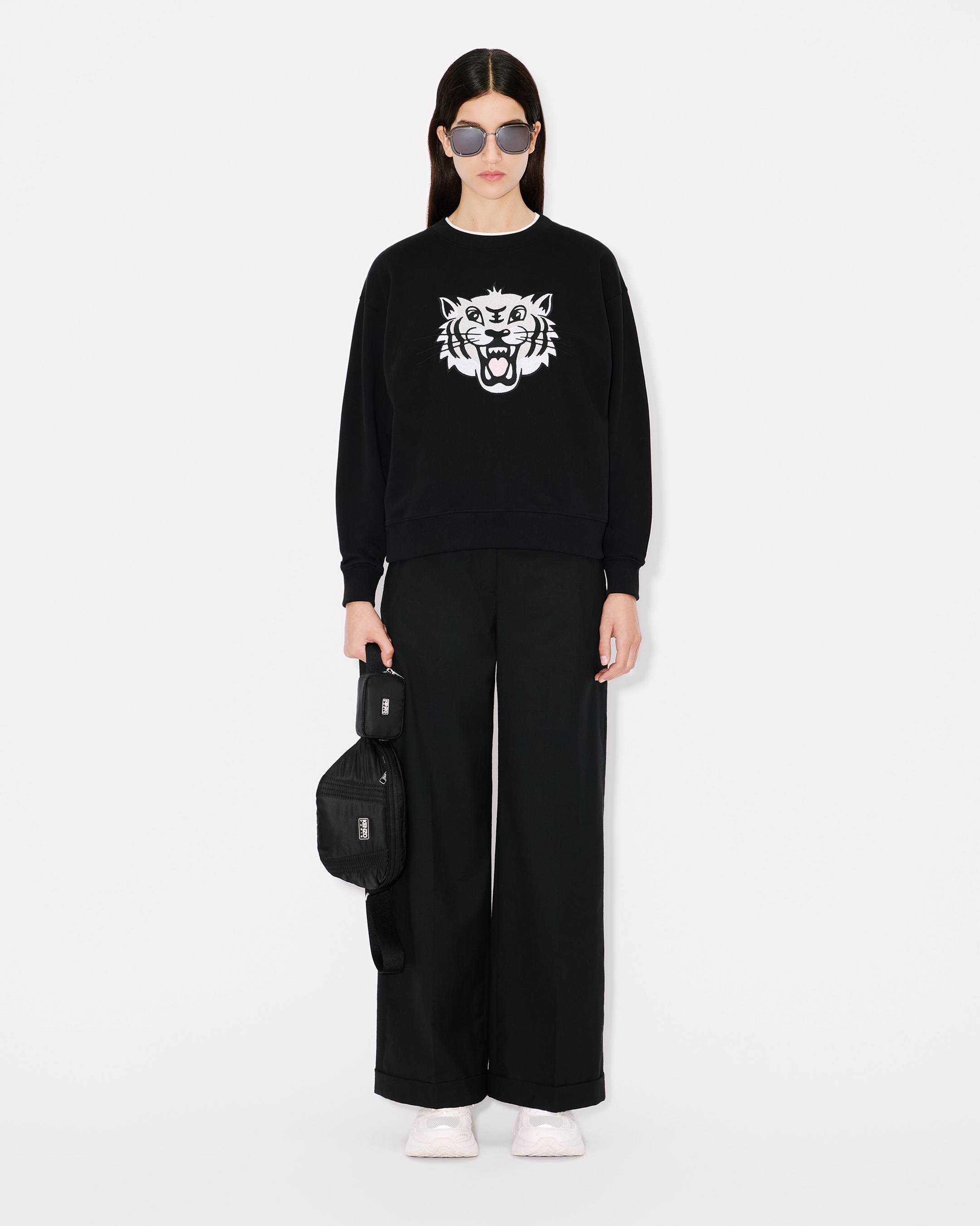 Kenzo●M'S HAPPY TIGER EMBROIDERY T - FF55TS5274SG 99 114558 KENZO Happy Tiger' embroidered T-shirt in cotton | Men's | KENZO
