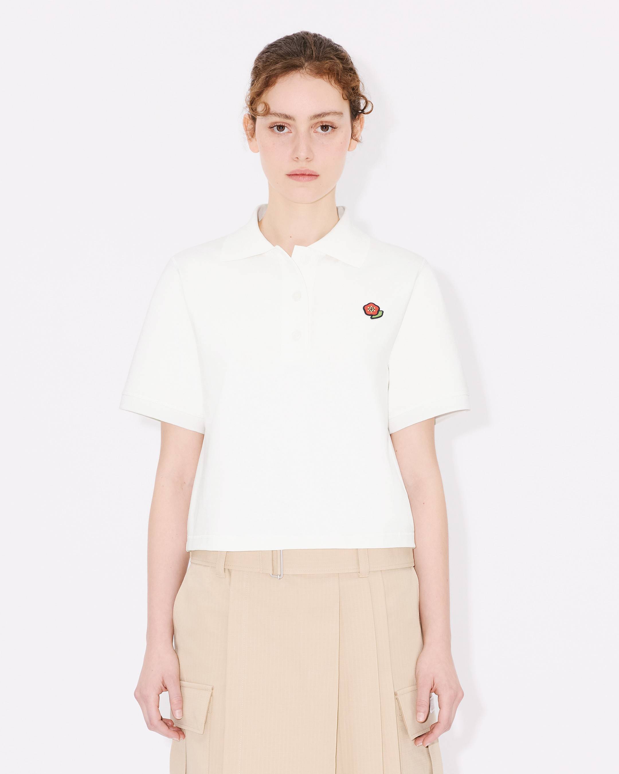 KENZO Pop' embroidered short polo in cotton | Women's | KENZO