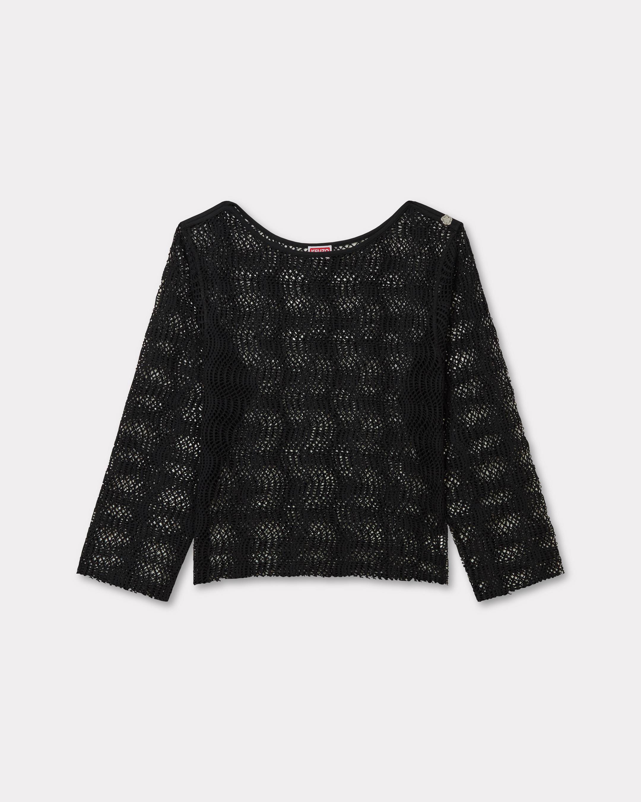 KENZO Long Sleeves Top In Mesh Black Womens - Size L