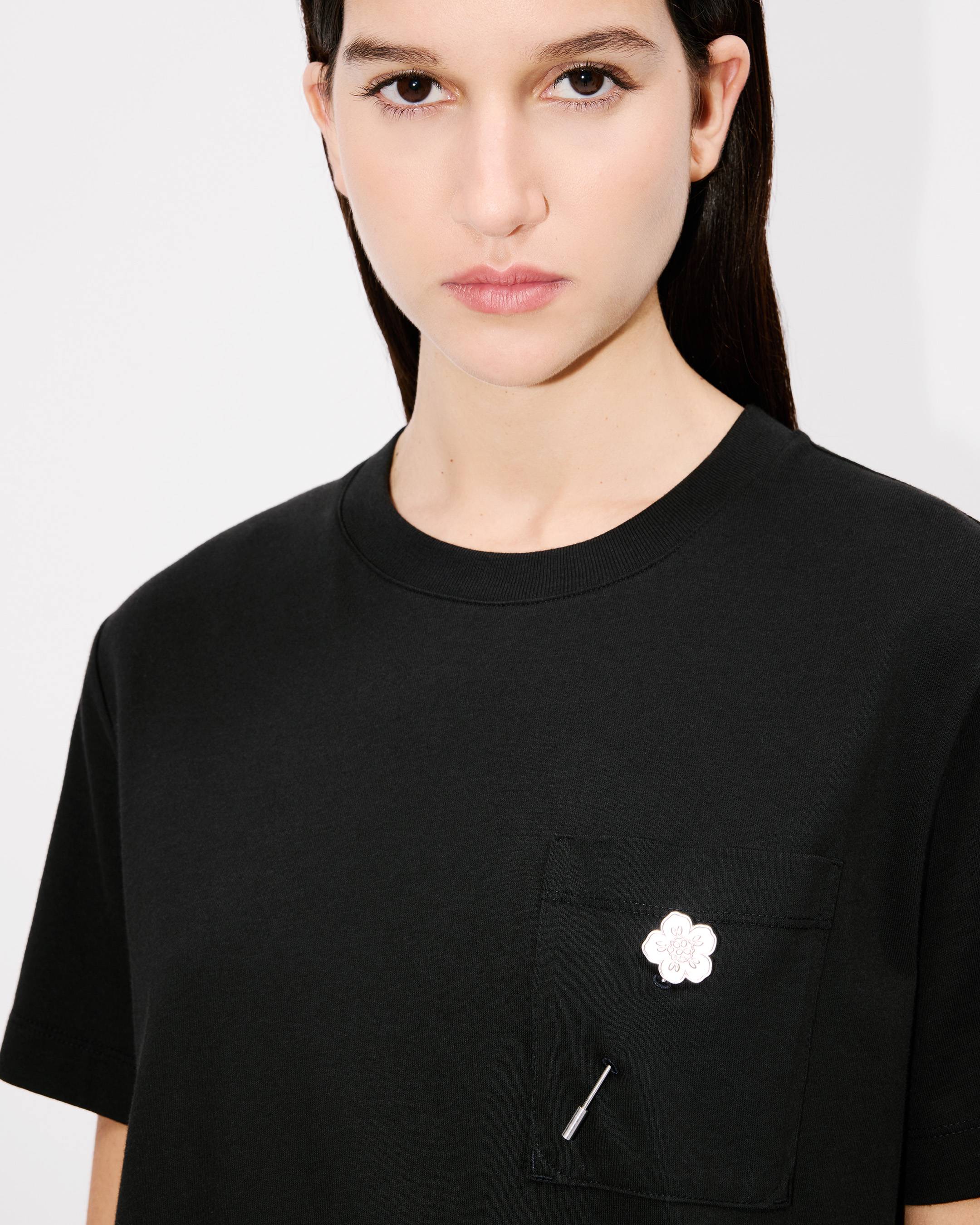 Tシャツ・カットソー KENZO Woman T-Shirt White FF52TS1504SG 02 Boke Flower' embroidered loose T-shirt in cotton | Women's