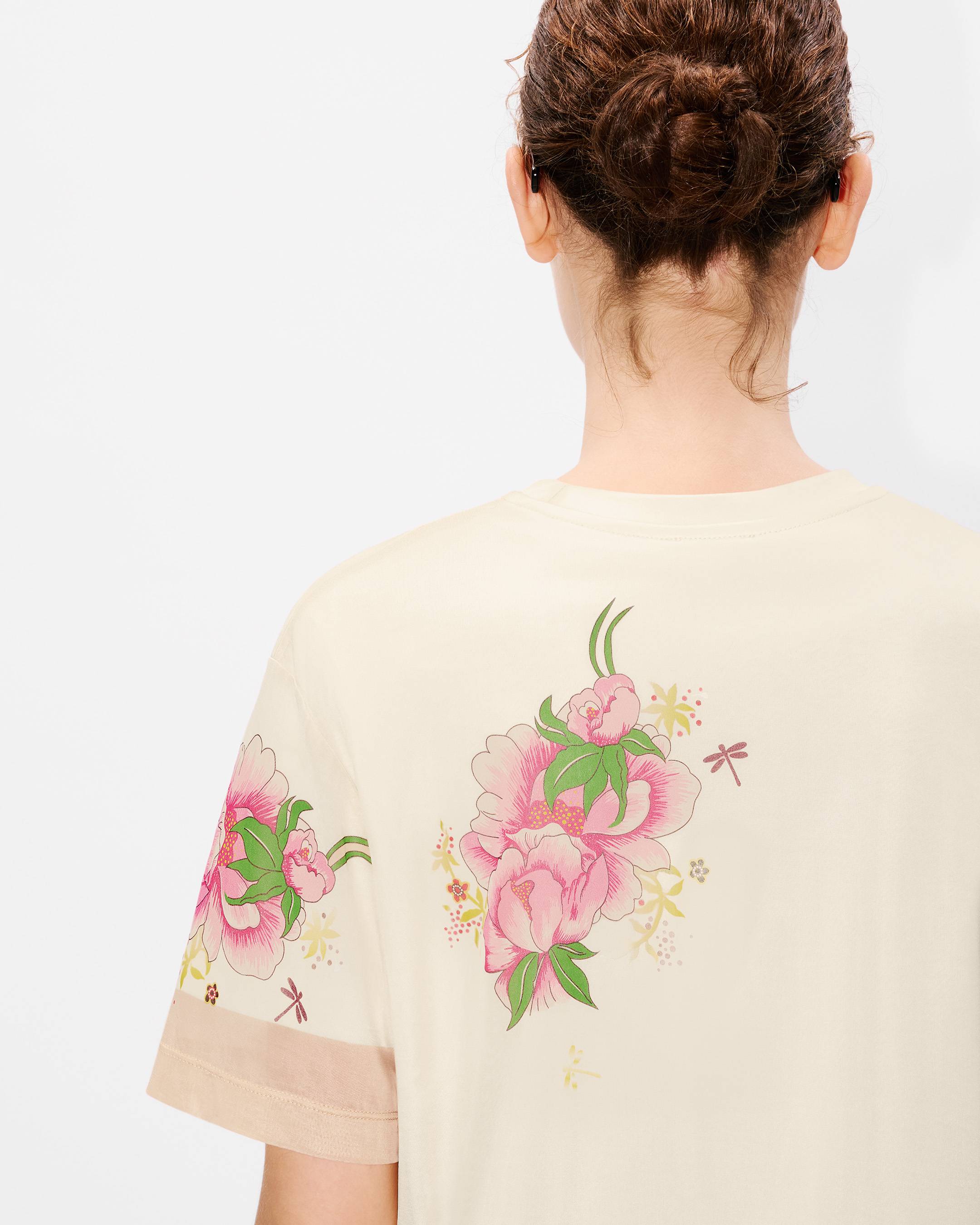 【送料&関税込】kenzo Peonies T-shirt KENZO Peonies' loose T-shirt | Women's | KENZO