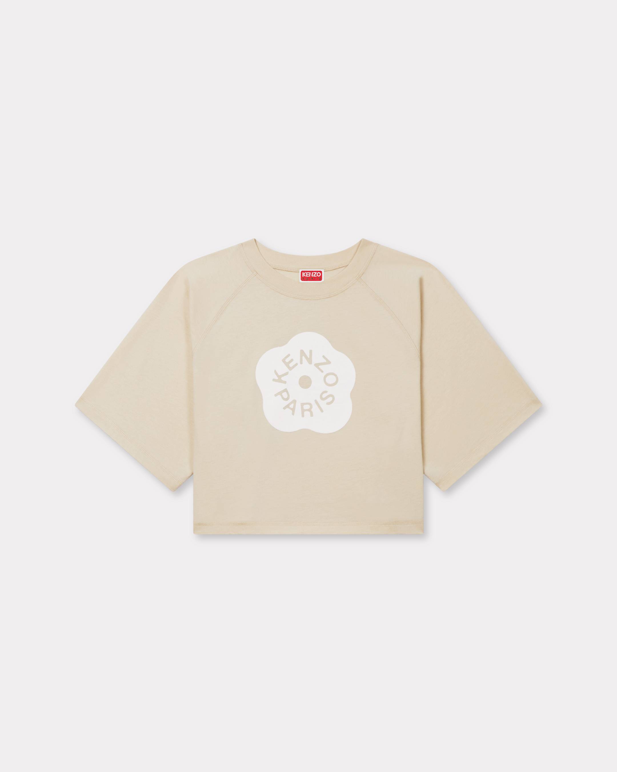 KENZO 'Boke Flower 2.0' Cropped T-shirt , Woman, Cream, Size Xl, Cotton