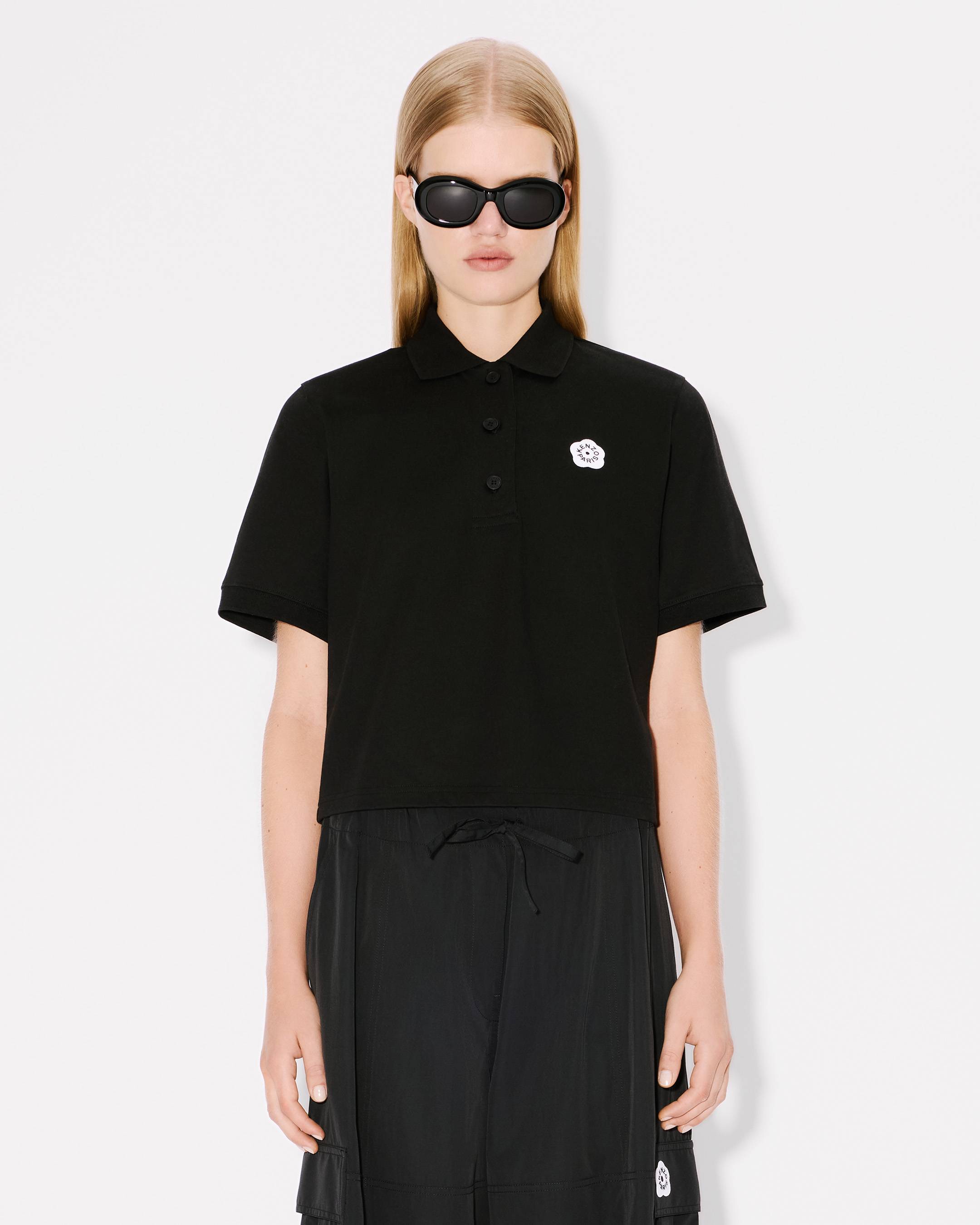 Tシャツ・カットソー KENZO Woman Polo Shirt Black FF52TS1604SB 99J Boke Flower 2.0' embroidered polo in cotton | Women's | KENZO