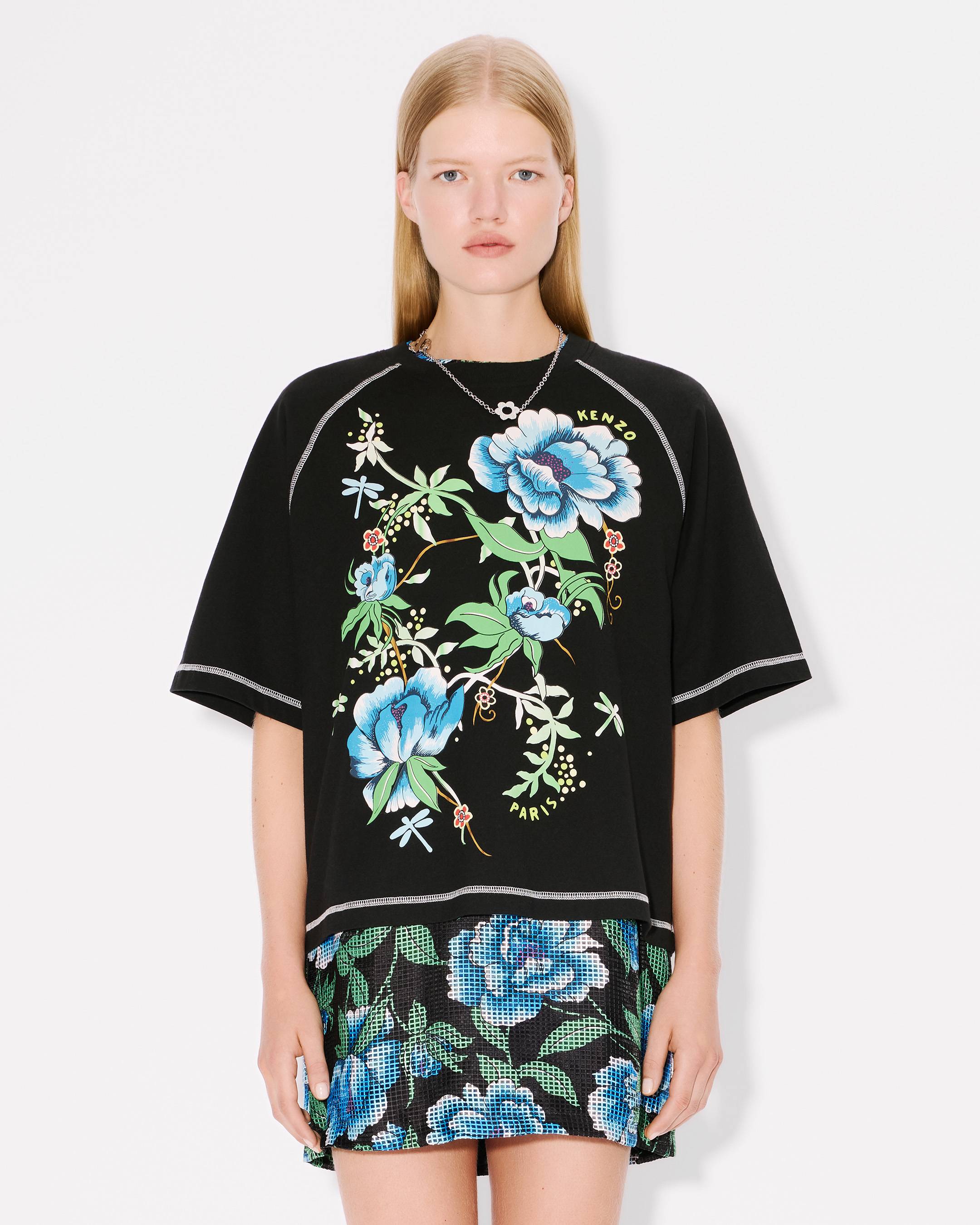 KENZO Peonies' T-shirt in cotton | Women's | KENZO