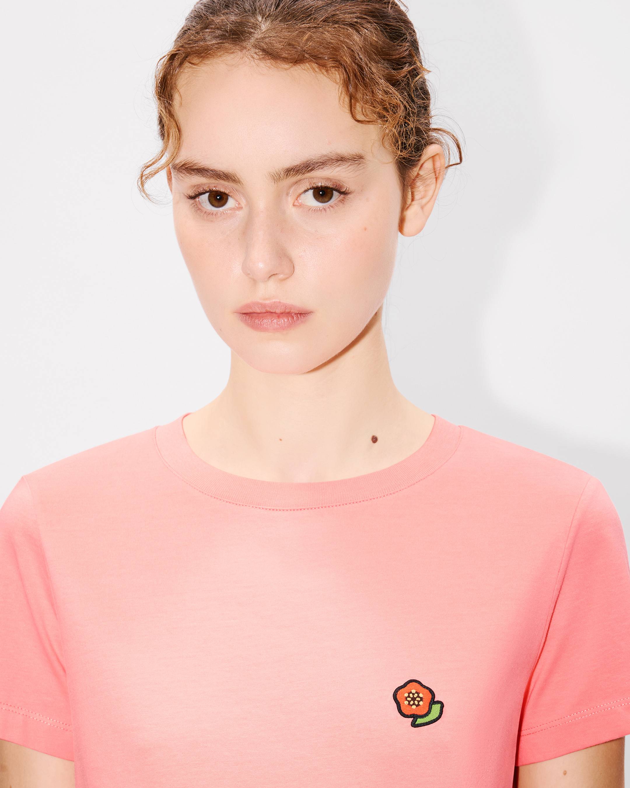 Tシャツ・カットソー KENZO Woman T-Shirt Pink FF52TS1674SO 35 KENZO Pop' embroidered cotton T-shirt | Women's | KENZO