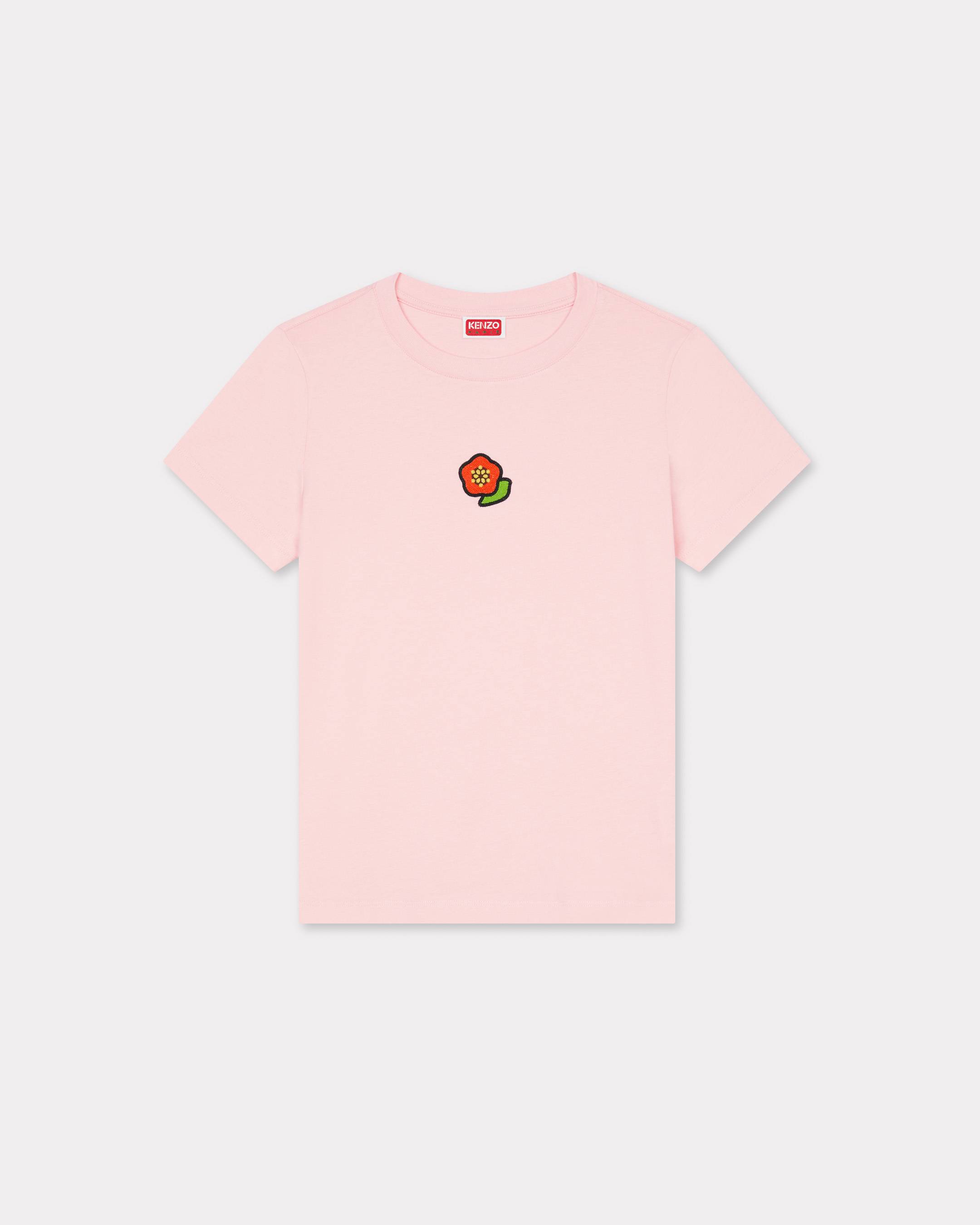 KENZO ' Pop' Embroidered T-shirt , Woman, Faded Pink, Size S, Cotton
