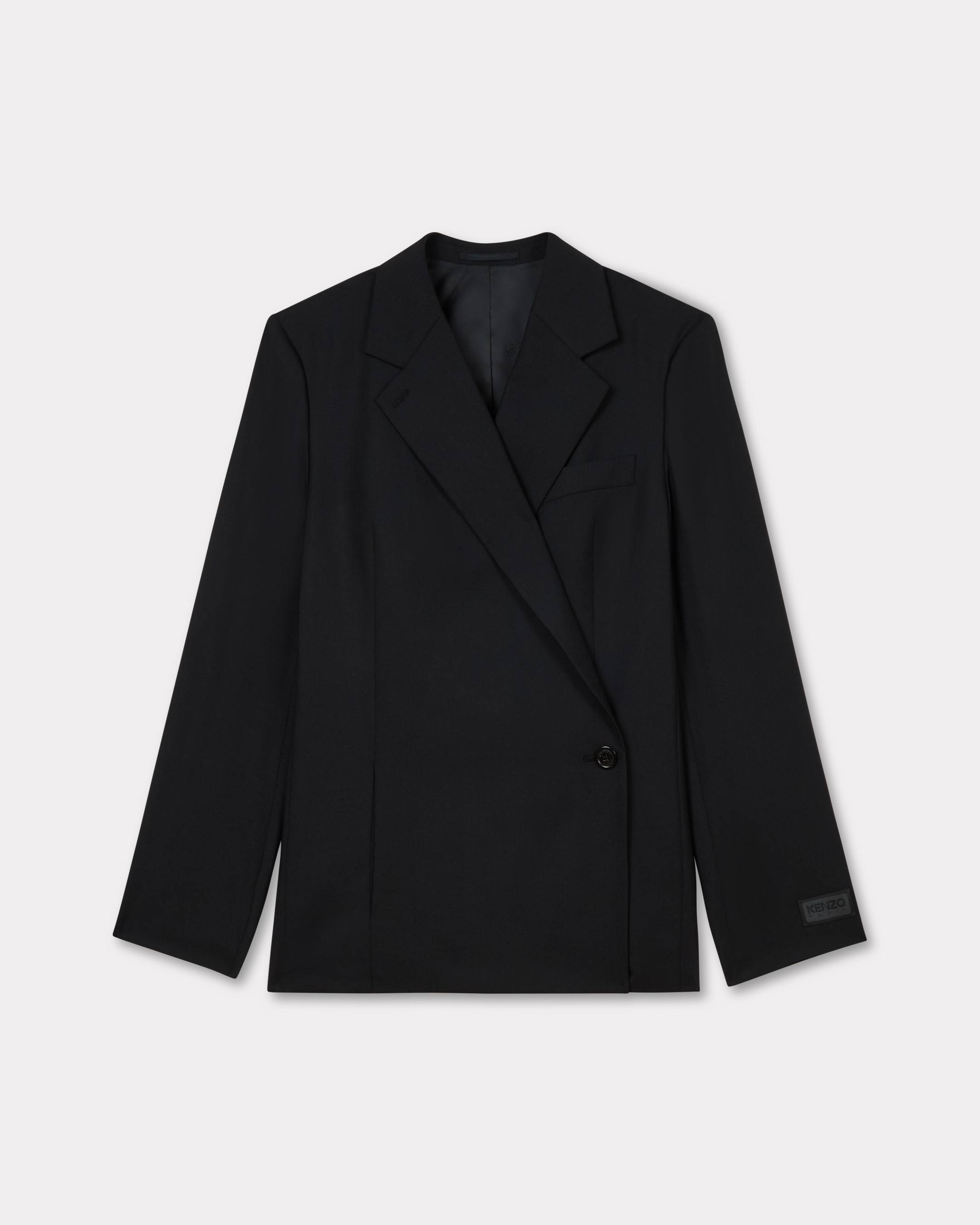 KENZO Kimono Blazer In Virgin Wool Black Womens - Size 36