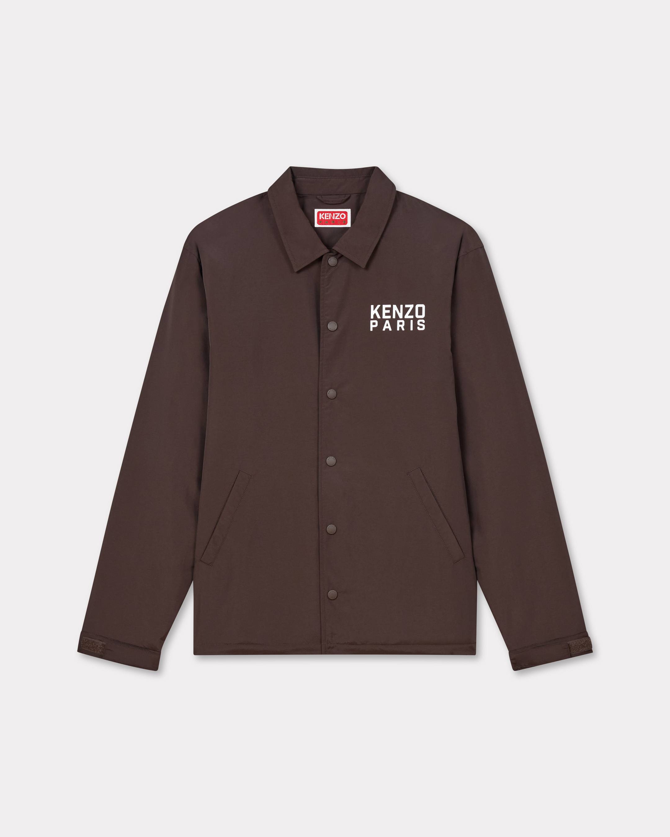 KENZO ' Happy Tiger' Heavy Coach Jacket, Man, Dark Brown, Size M, Nylon