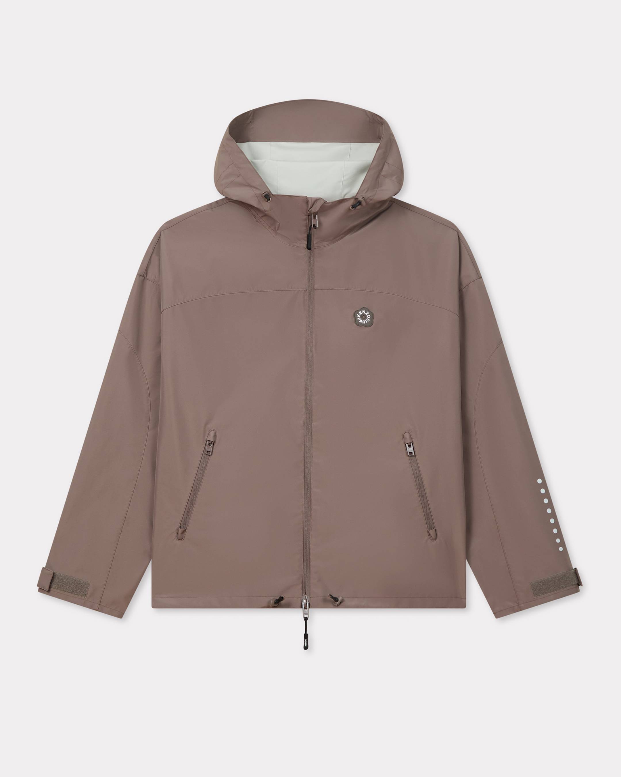 KENZO 'Boke Flower 2.0' Windbreaker In Technical Cotton Taupe- Mens - Size Xs