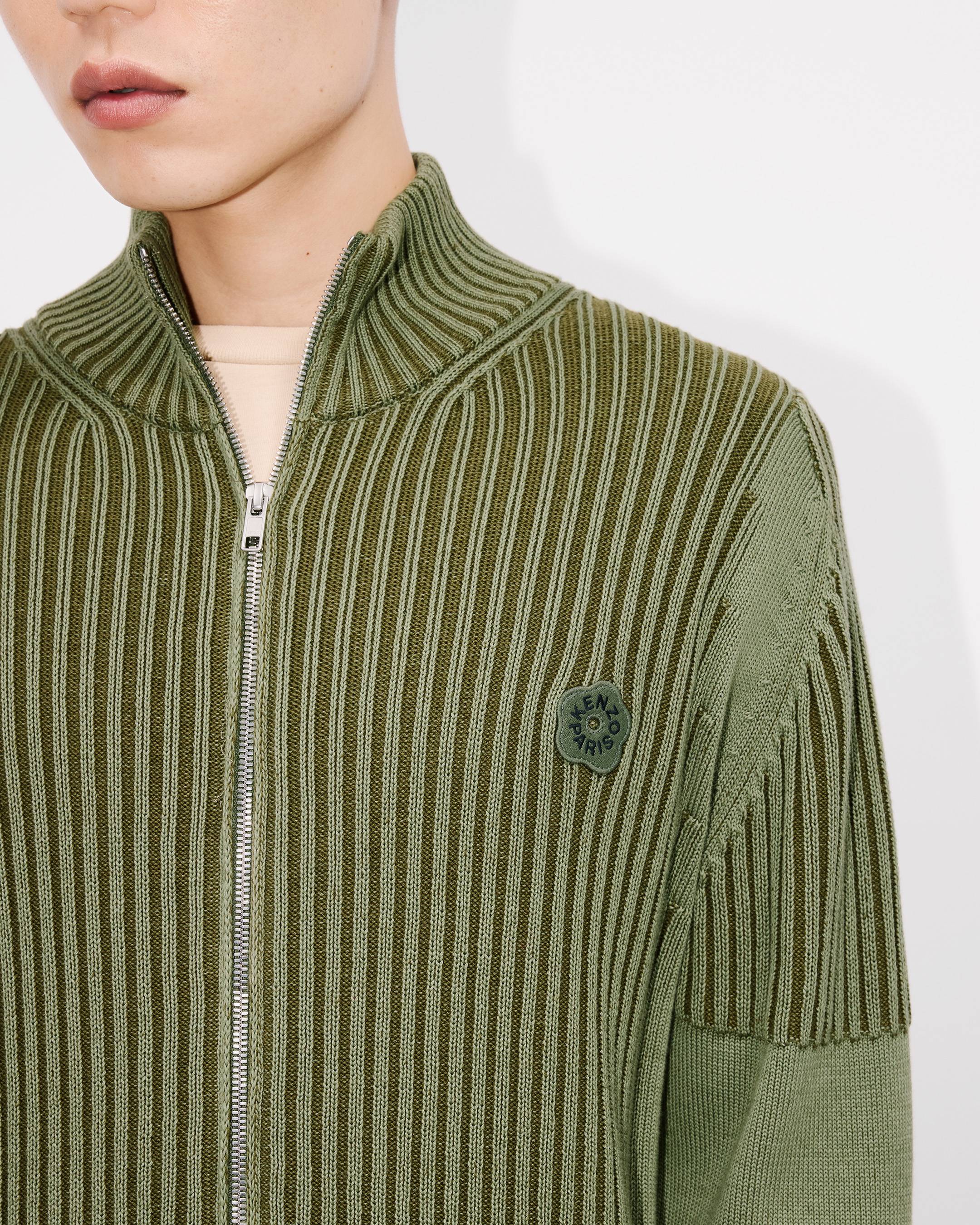 Boke Flower 2.0' zipped cardigan in cotton and wool | Men's