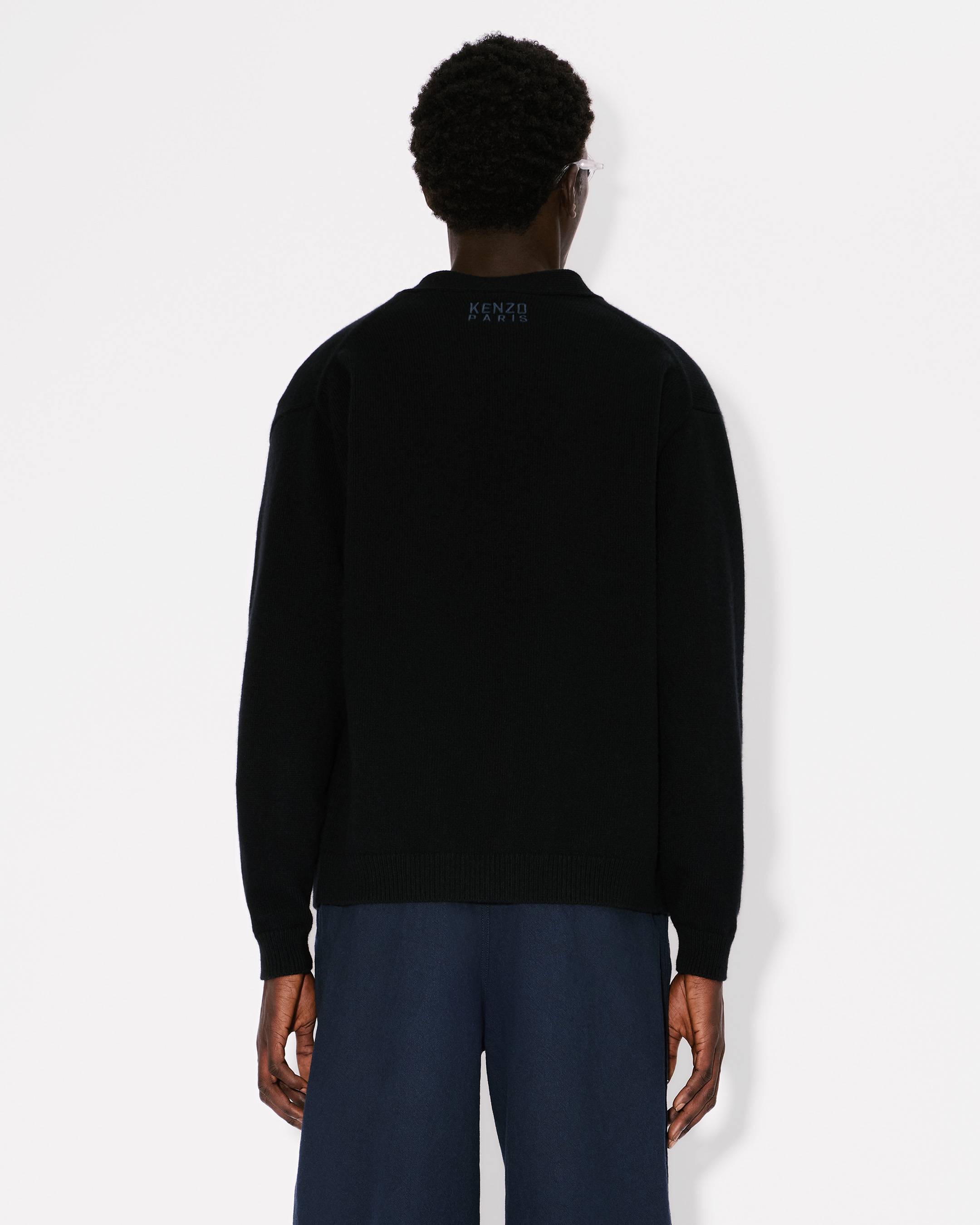 'KENZO Happy Tiger' embroidered cardigan merino wool