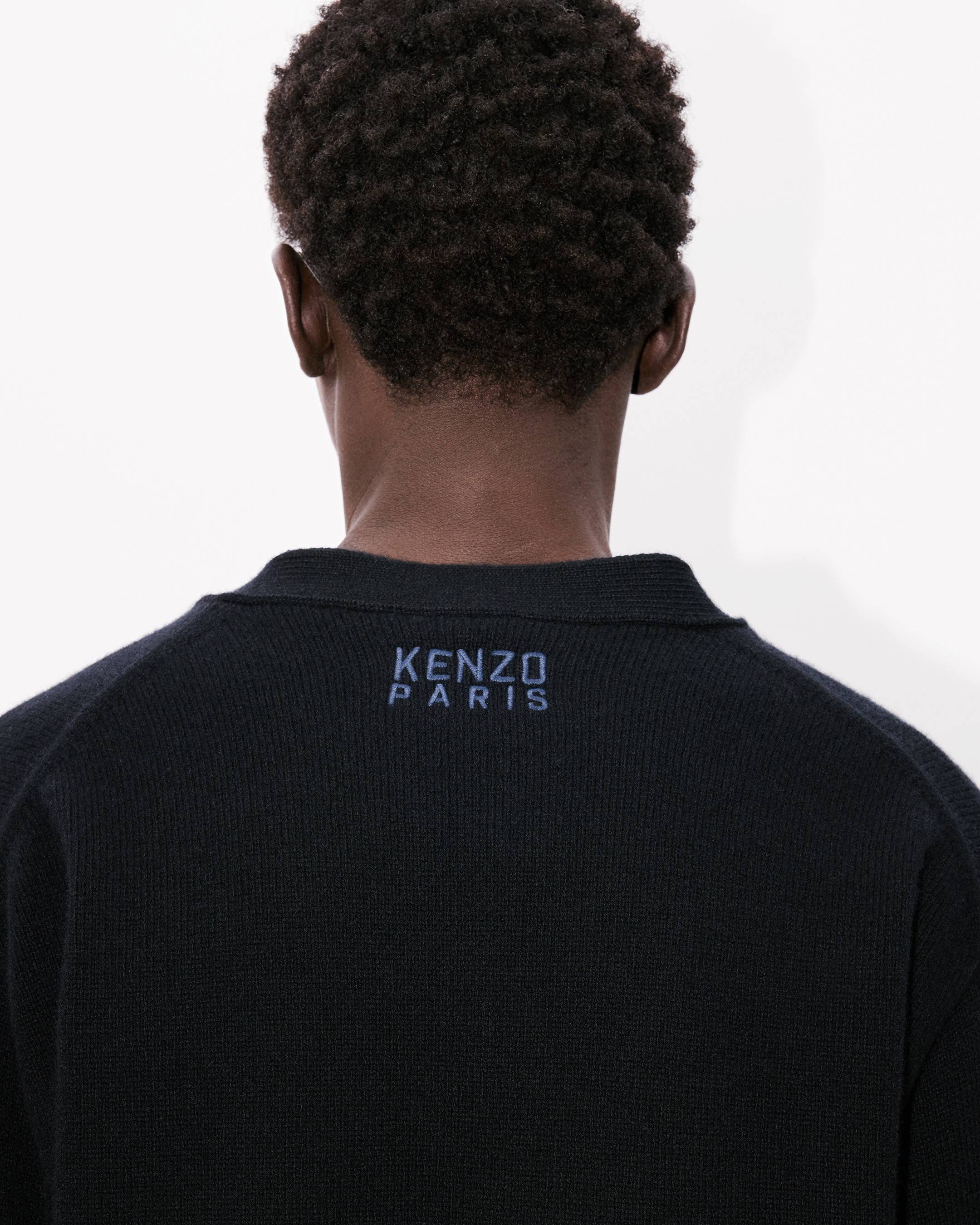 KENZO Happy Tiger' embroidered cardigan in merino wool