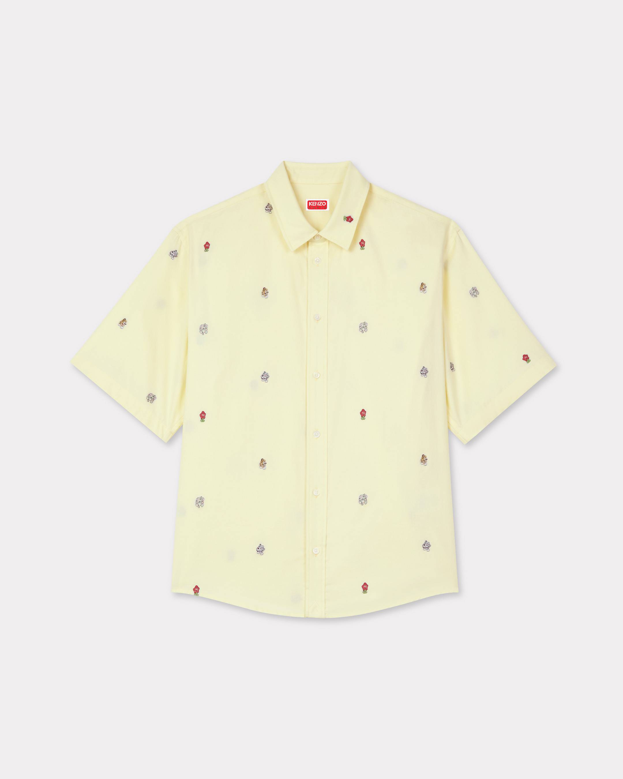 KENZO by Verdy Embroidered Short Sleeve Shirt , Man, Vanilla, Size 42, Cotton