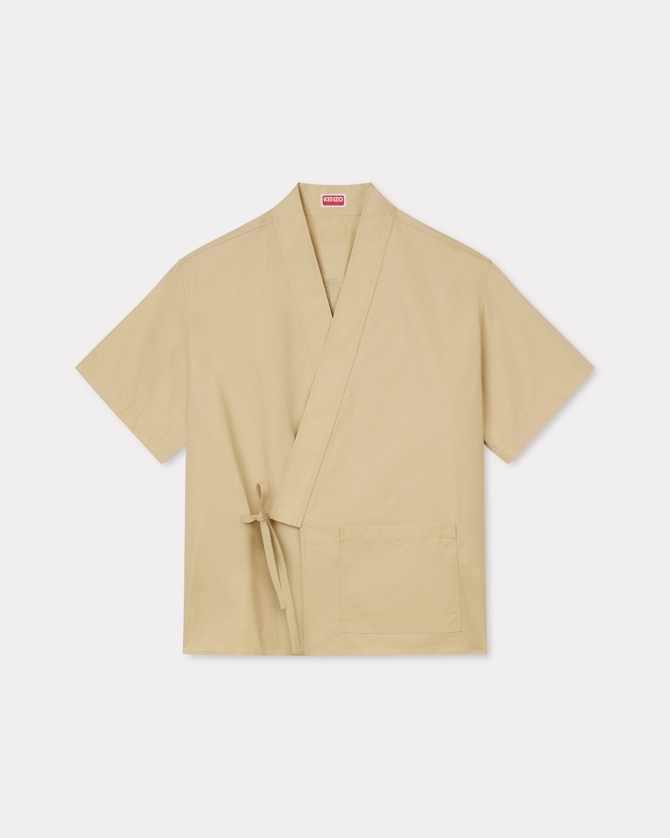 KENZO Kimono Shirt Ripstop, Man, Beige, Size Xs,
