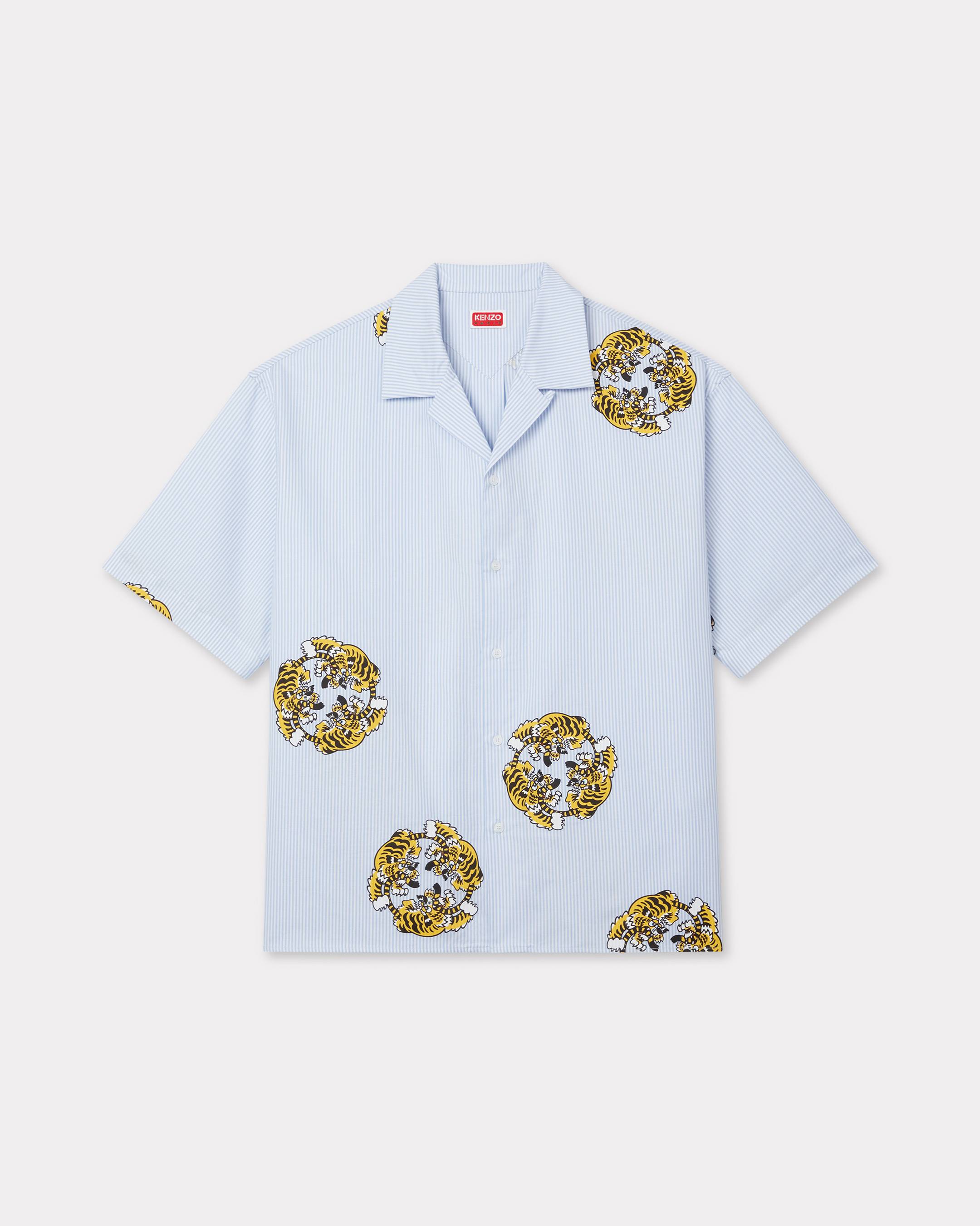 KENZO by Verdy Hawaiian Short Sleeve Shirt , Man, Sky Blue, Size Xs, Cotton