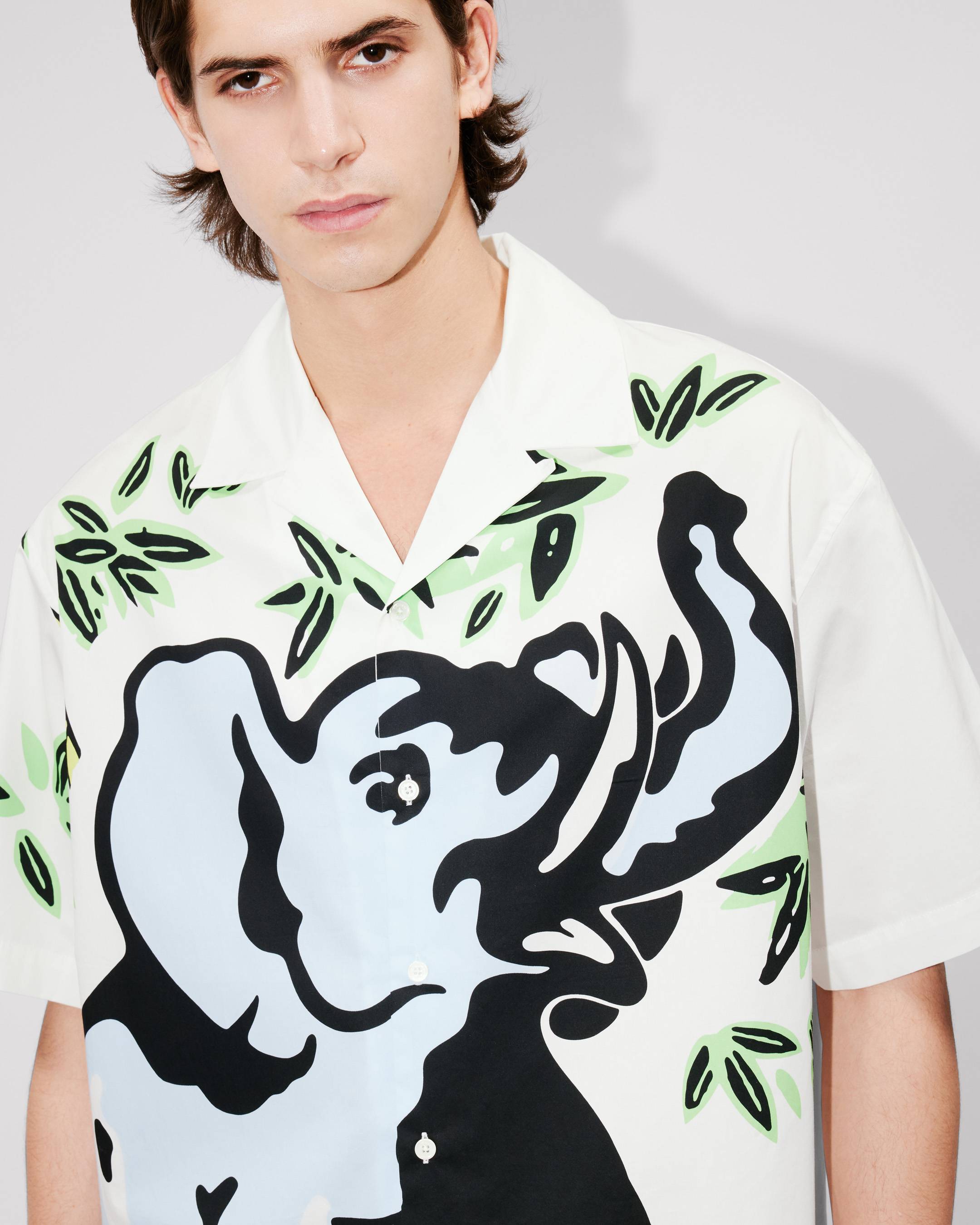 Kenzo Jungle Elephant' hawaiian shirt in cotton | Men's | KENZO