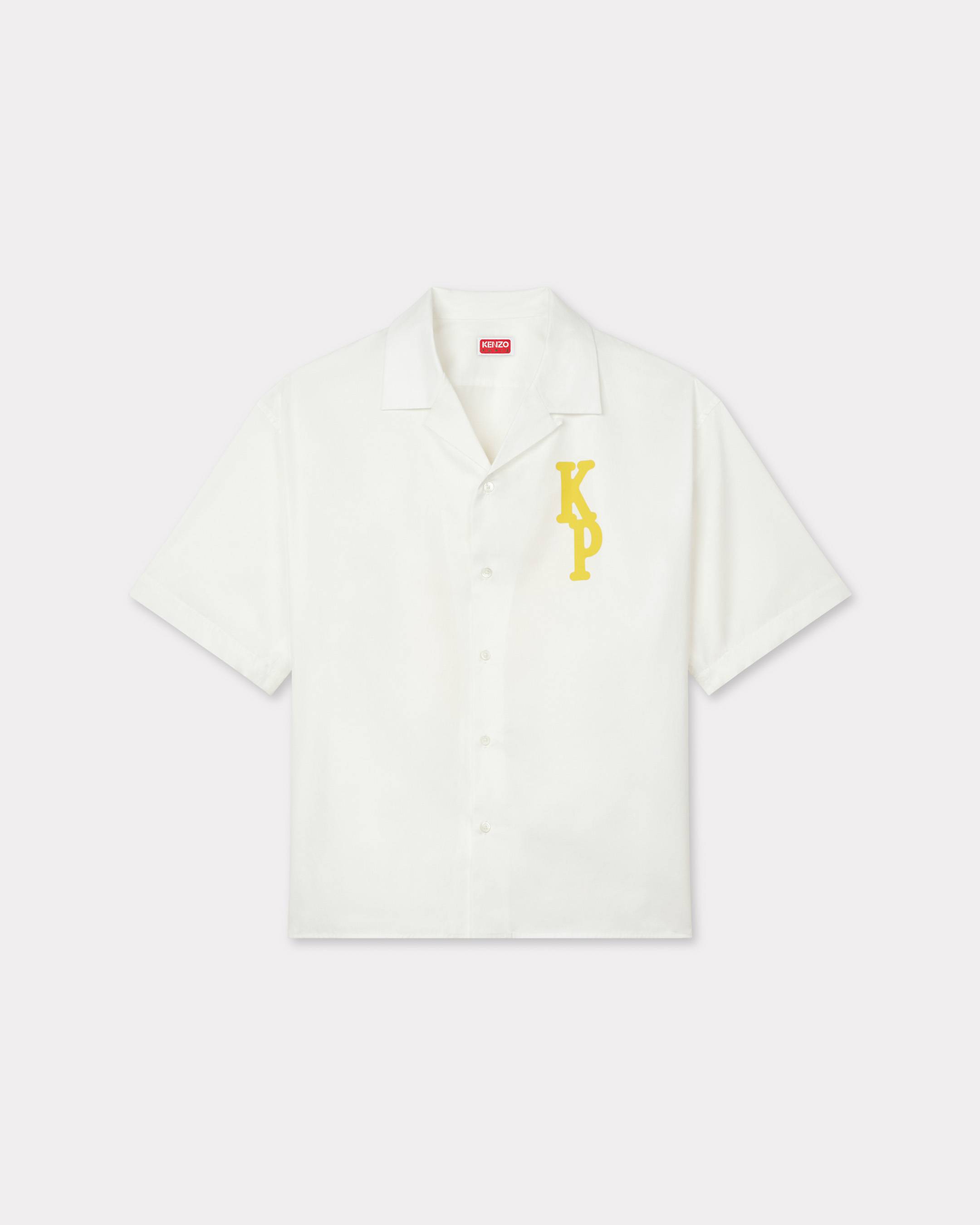 KENZO ' Varsity' Hawaiian Shirt Poplin, Man, White, Size M,