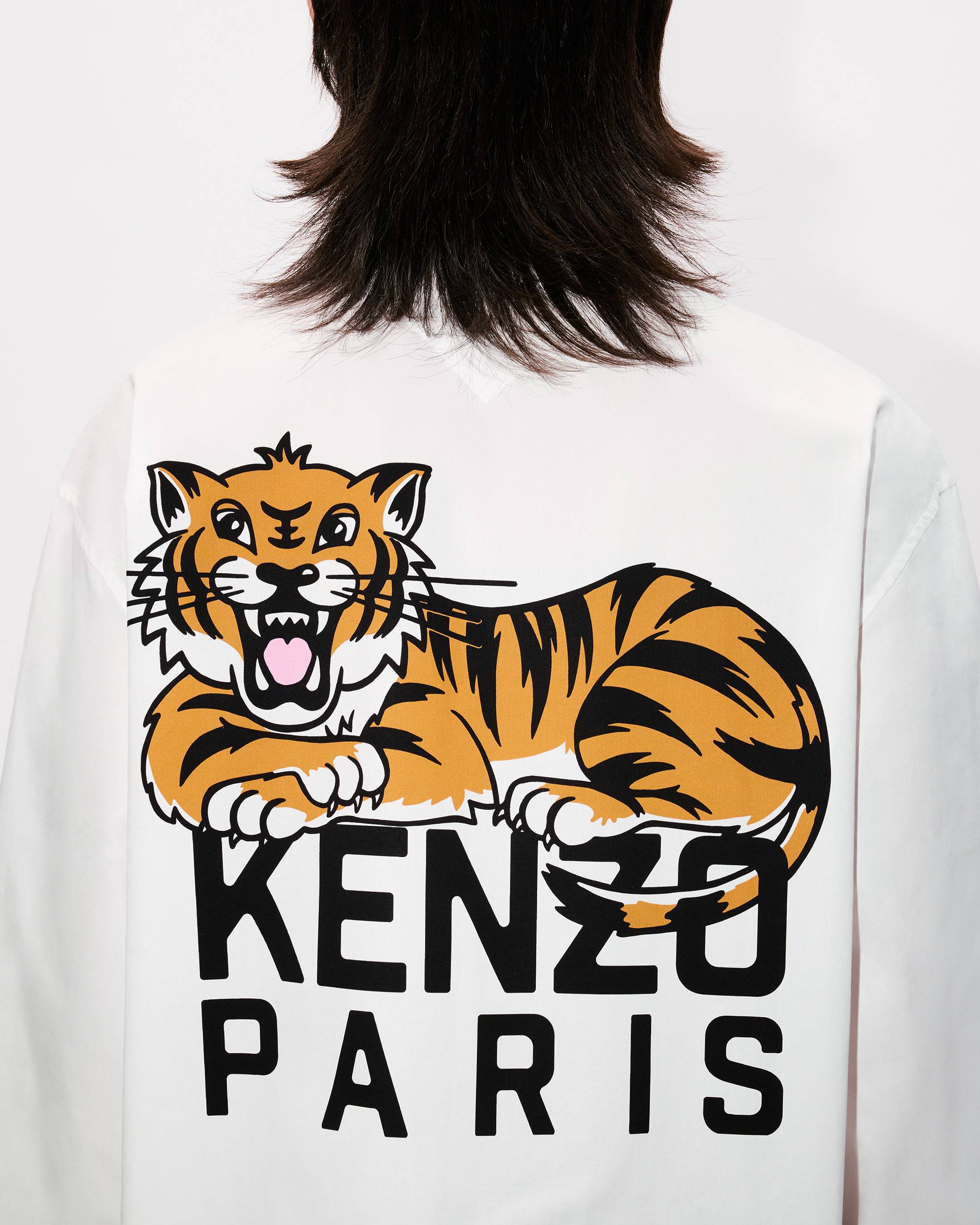 KENZO Happy Tiger' casual shirt in poplin cotton | Men's | KENZO