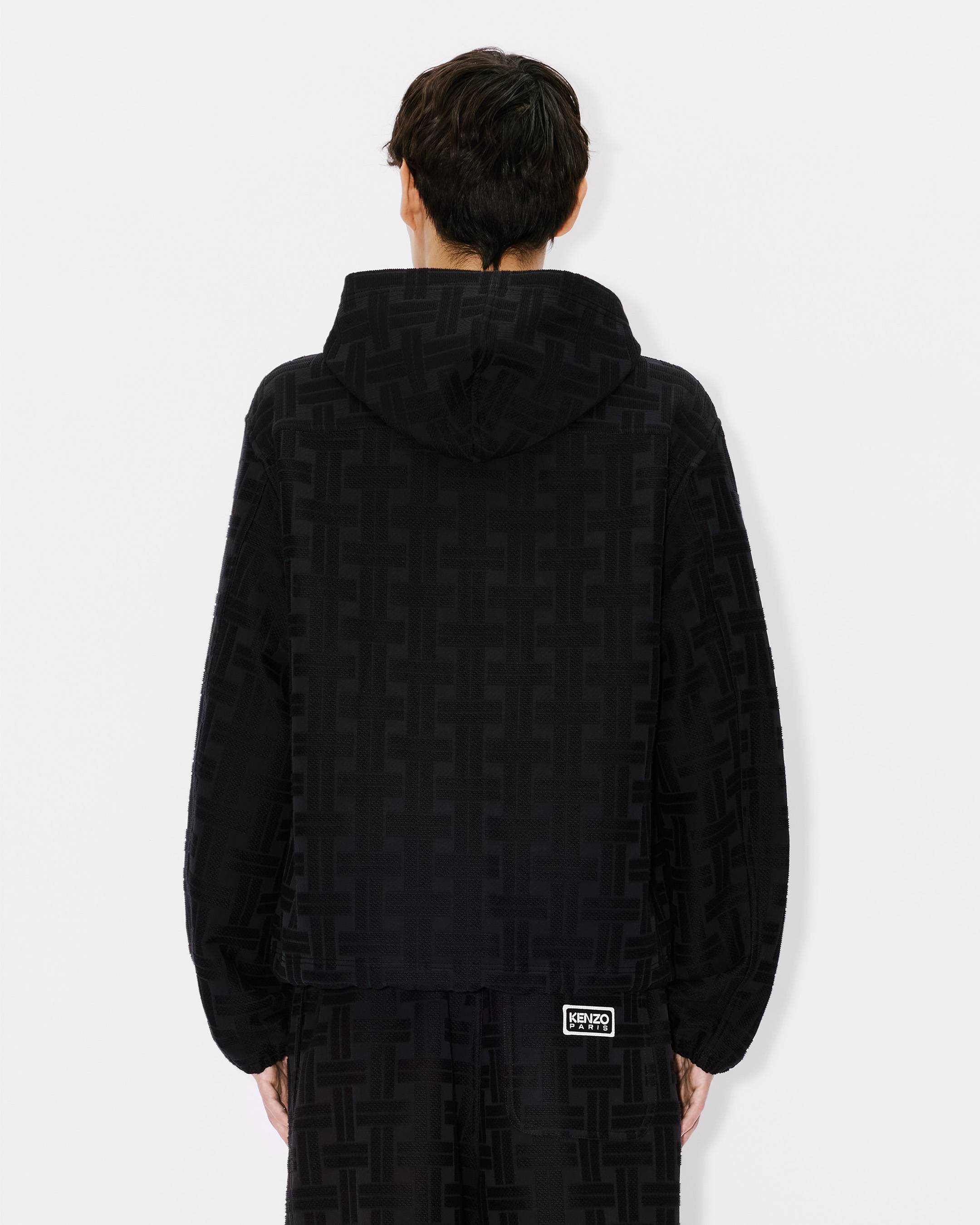 Overshirt 'KENZO Weave' con cappuccio in cotone jacquard