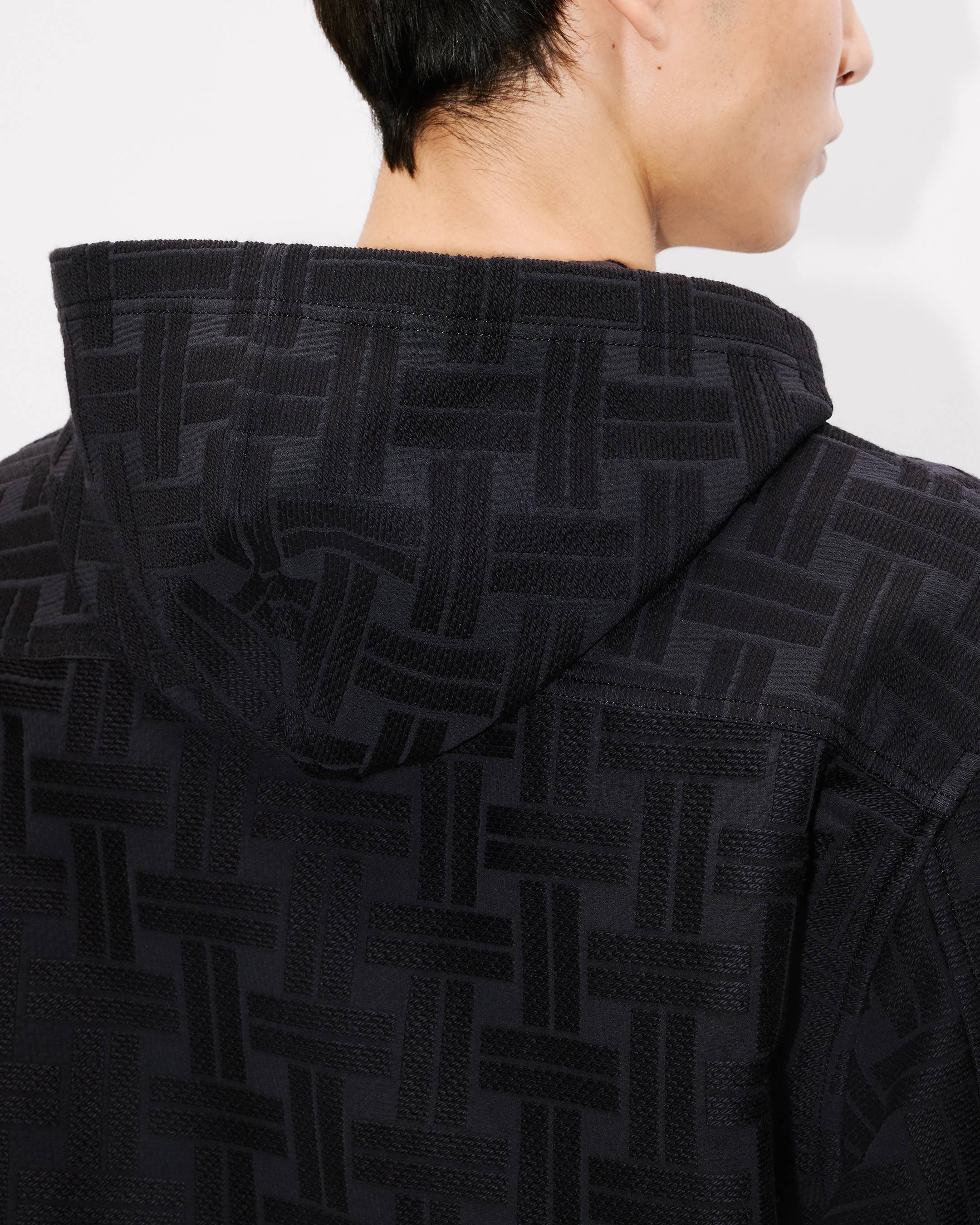 KENZO Weave' hooded overshirt in cotton jacquard | Men's | KENZO
