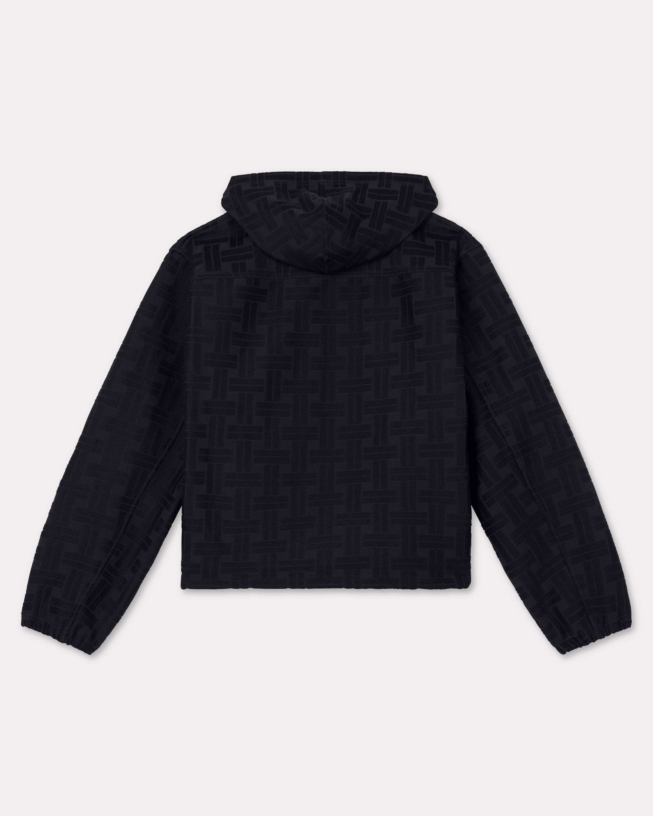 'KENZO Weave' hooded overshirt in cotton jacquard