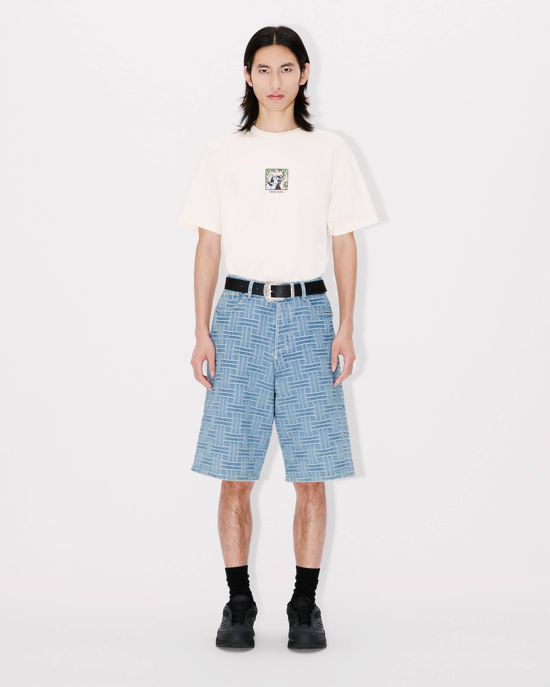 ハーフ・ショートパンツ KENZO SHORTS (FF55DS3396J4 DB) Kenzo Shorts Weave In Denim (KENZO/ハーフ・ショートパンツ