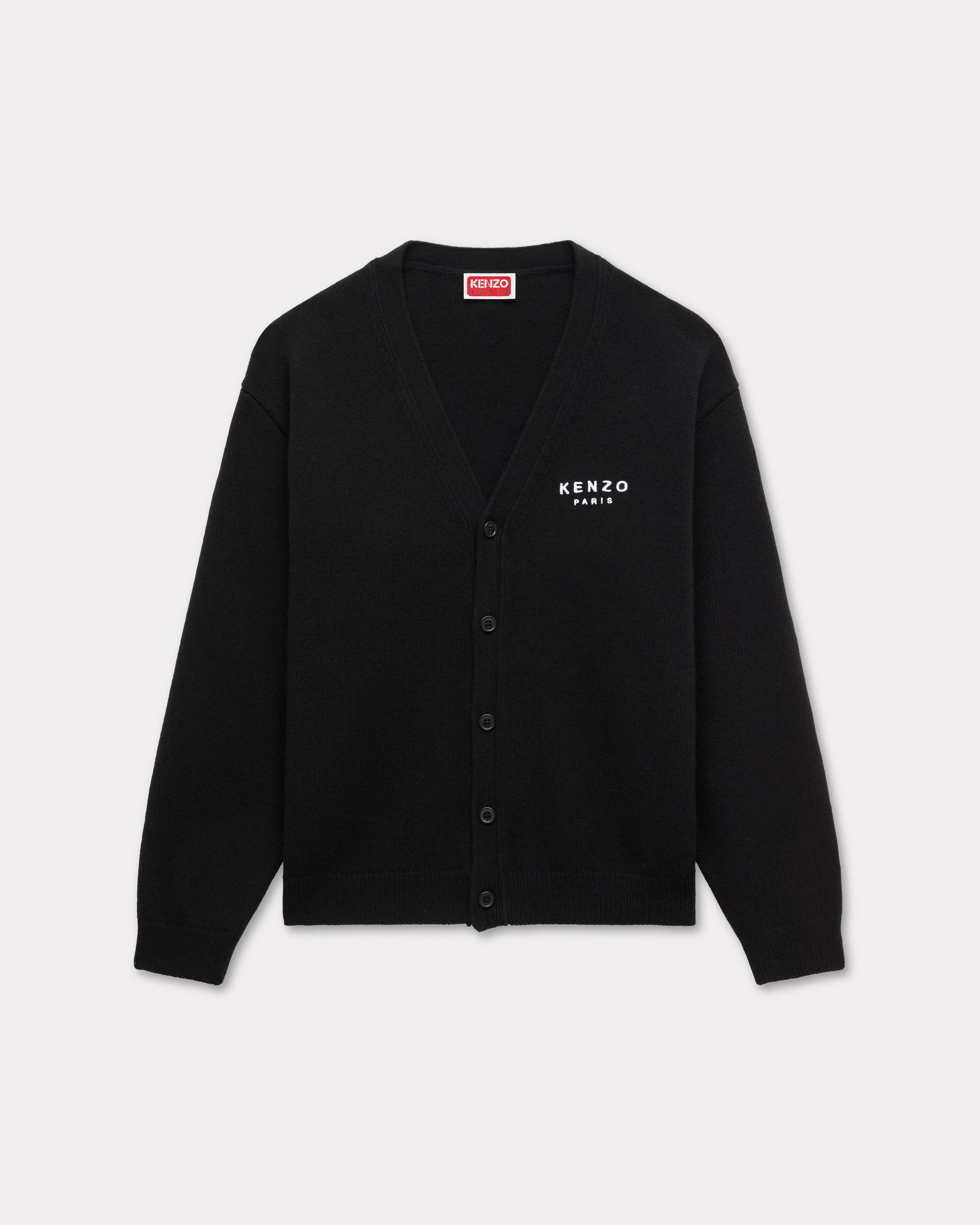 KENZO Cardigan In Wool, Man, Black, Size Xs, Wool
