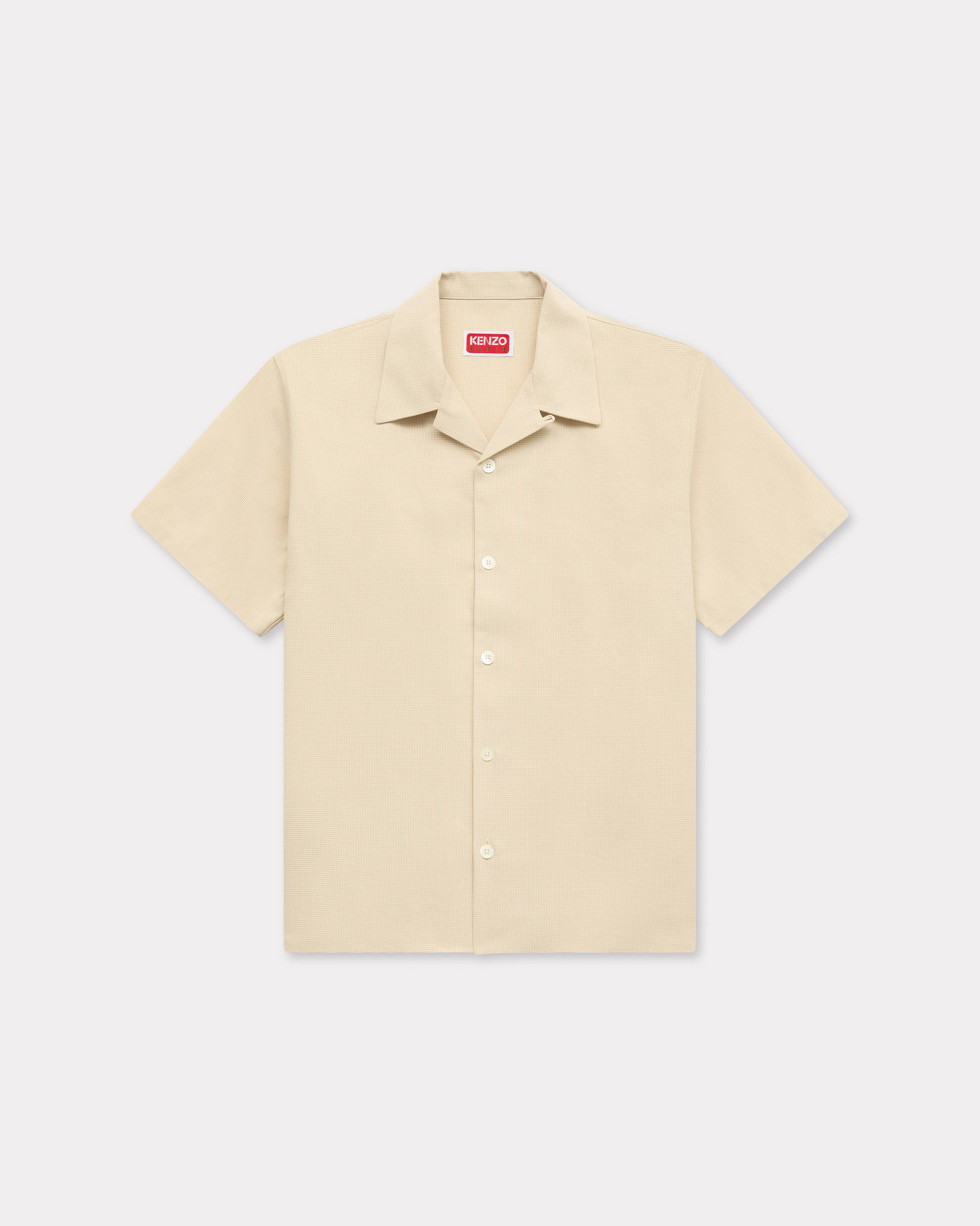 KENZO Hawaiian Short Sleeve Shirt , Man, Beige, Size Xl, Cotton