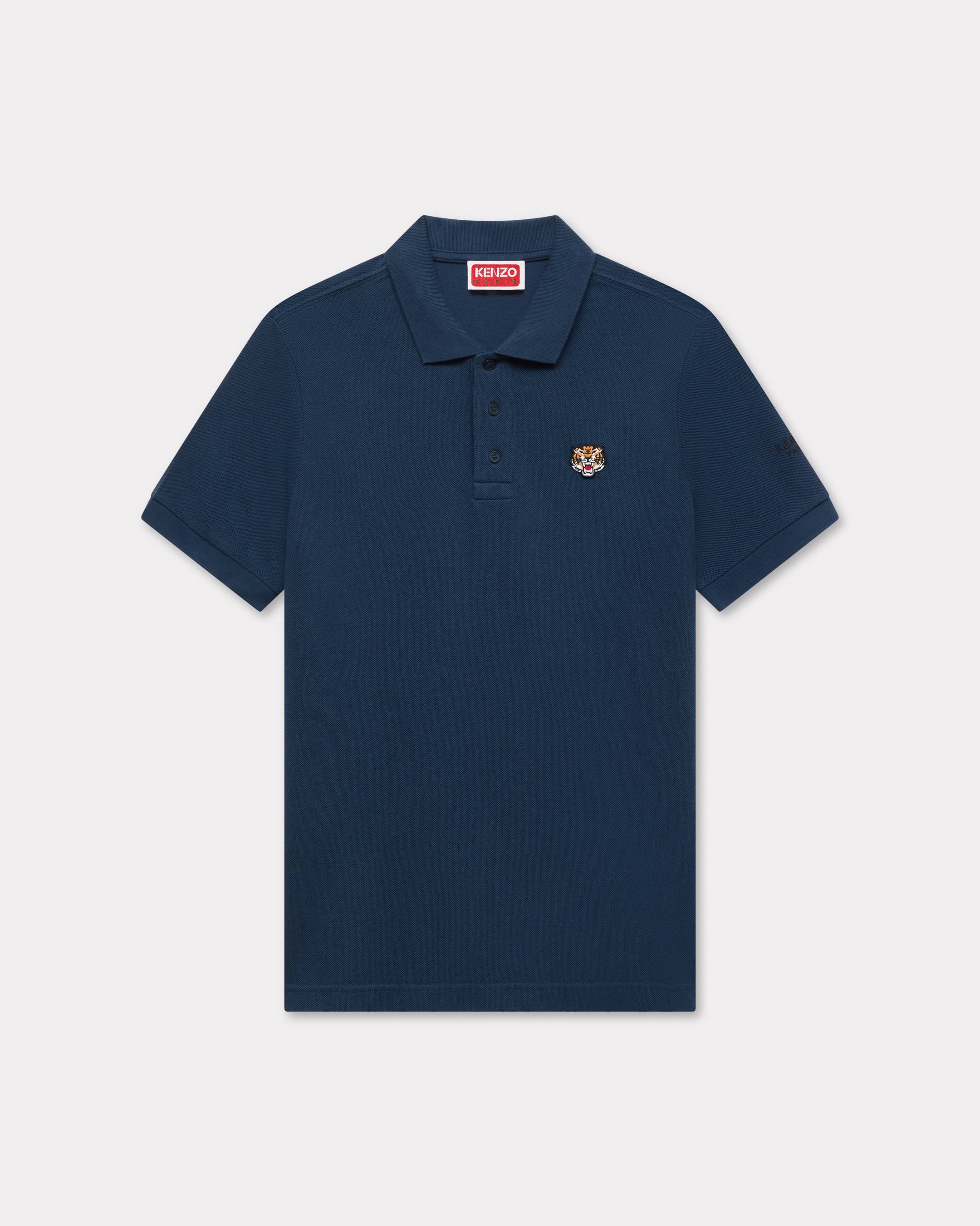 KENZO 'Lucky Tiger' Slim Polo In Cotton, Dark Blue, - Mens, Xs