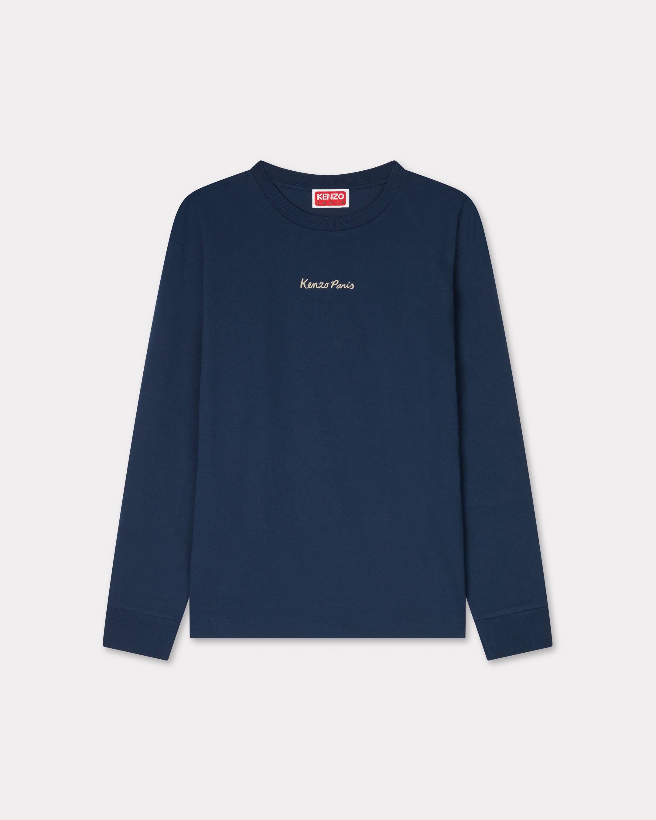 KENZO 'Souvenir' Long Sleeve T-shirt , Man, Dark Blue, Size Xl, Cotton
