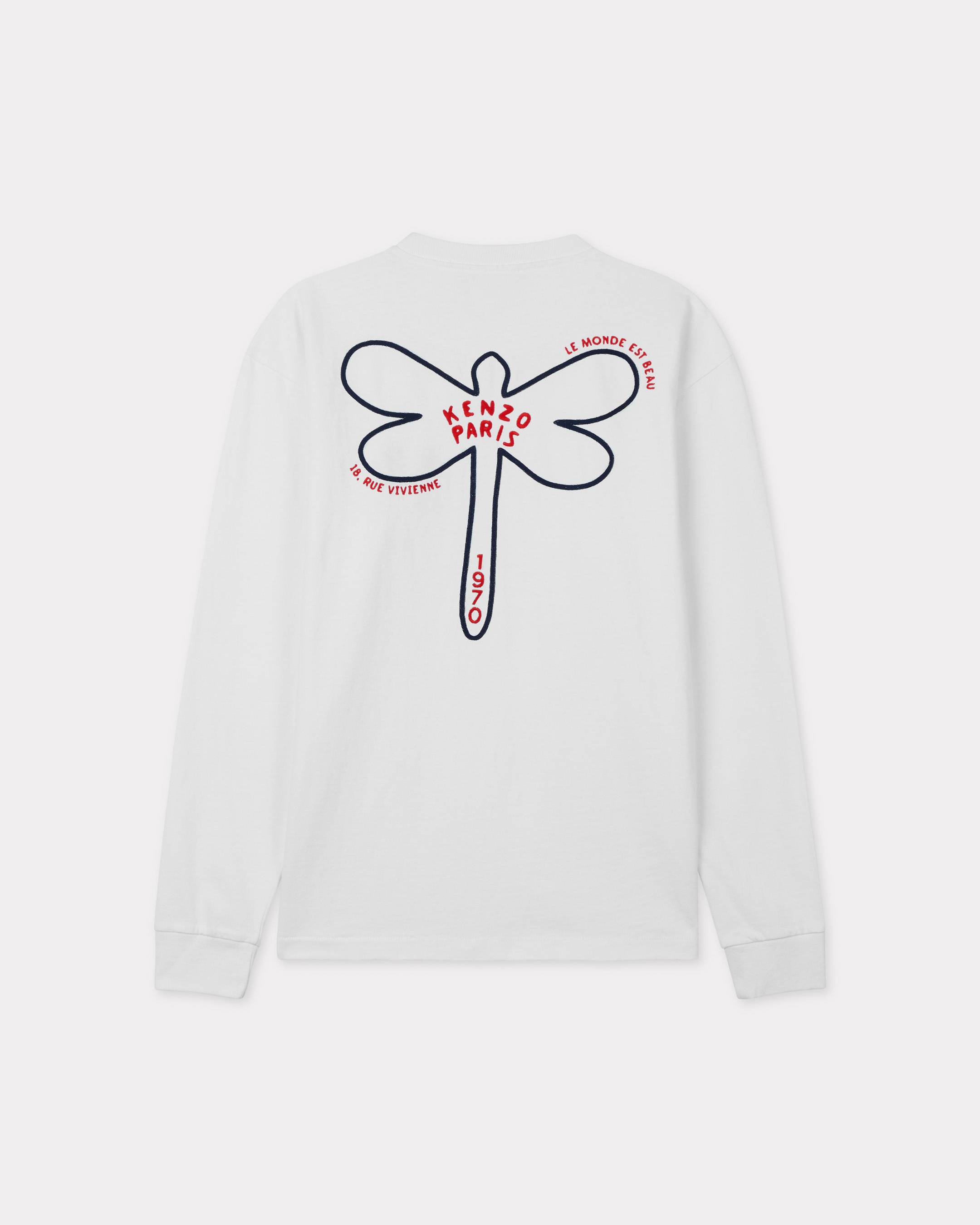 'KENZO Dragonfly' embroidered long-sleeved T-shirt in cotton